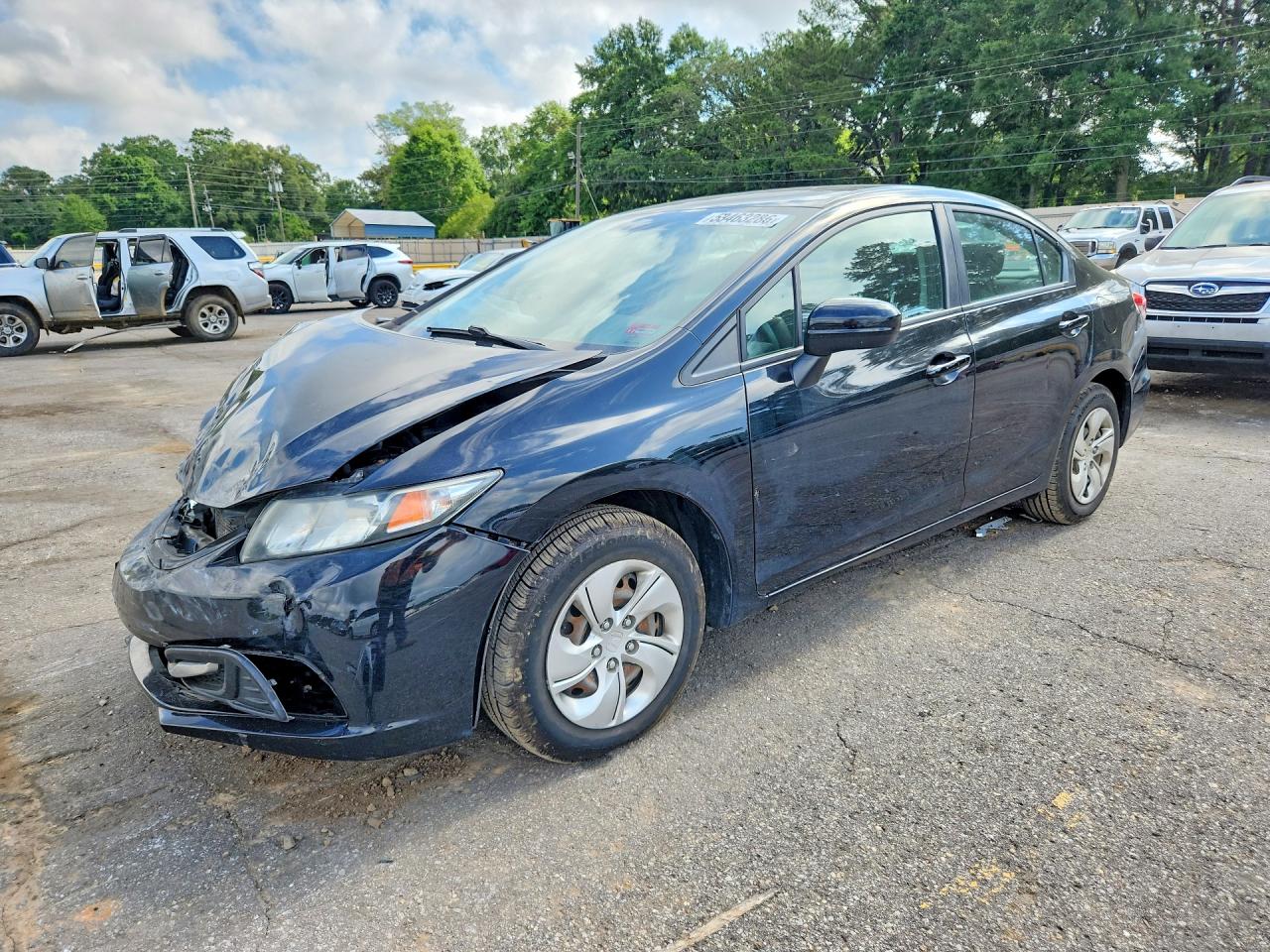 2014 Honda Civic Lx Black vin: 19XFB2F54EE036338