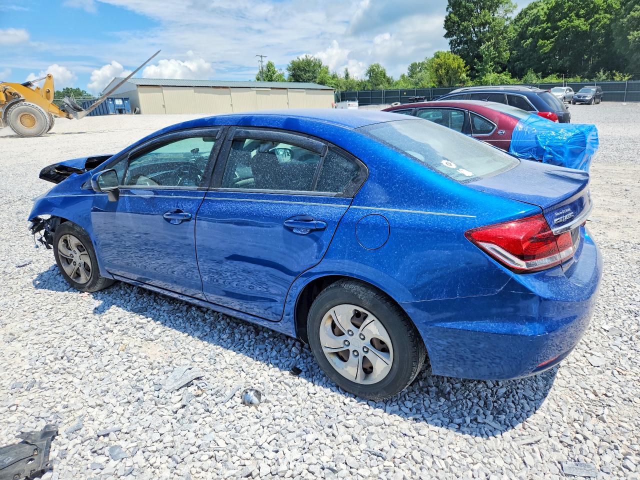 2014 Honda Civic Lx Blue vin: 19XFB2F54EE054614
