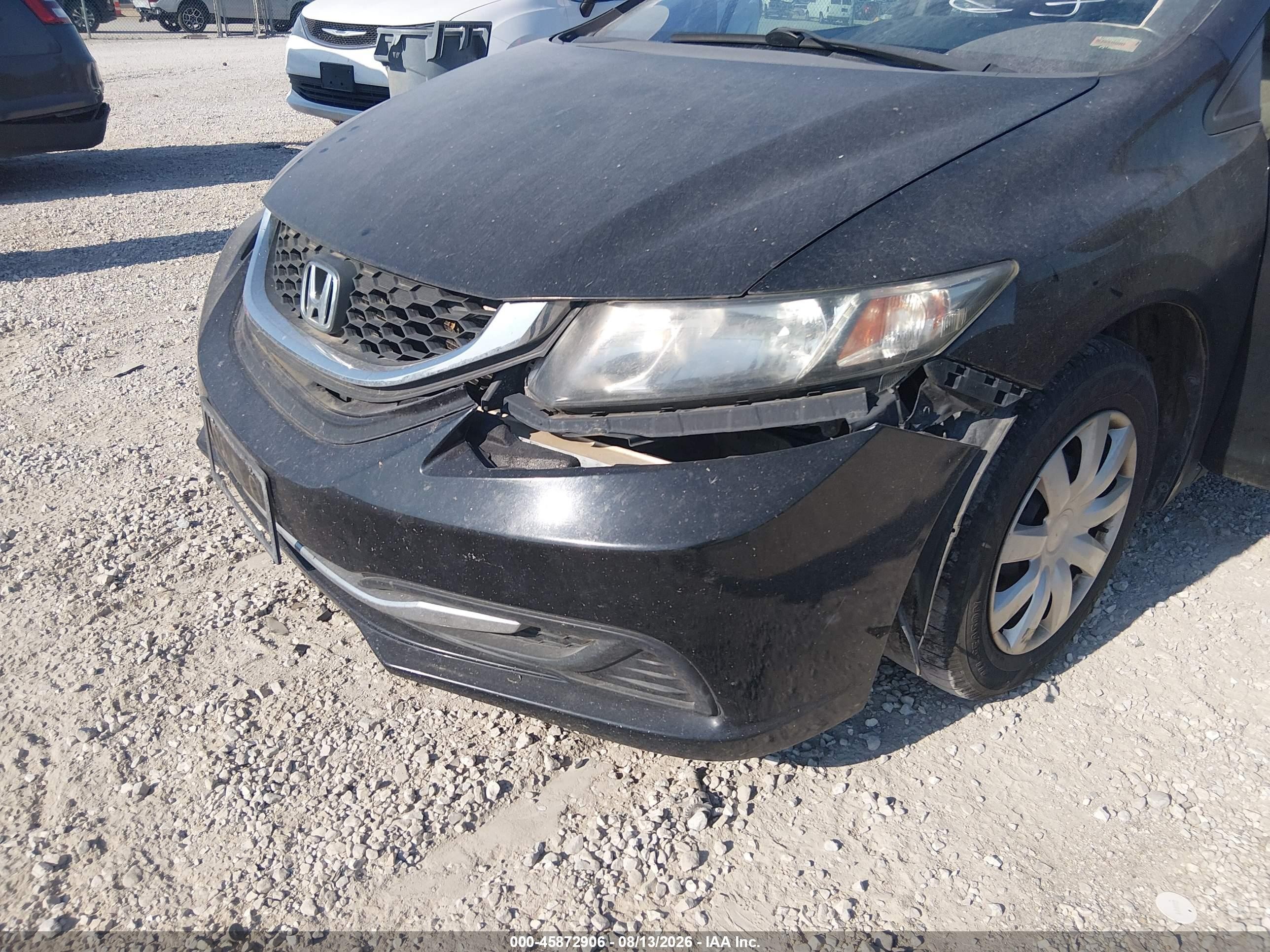 2014 Honda Civic Lx Black vin: 19XFB2F54EE077472
