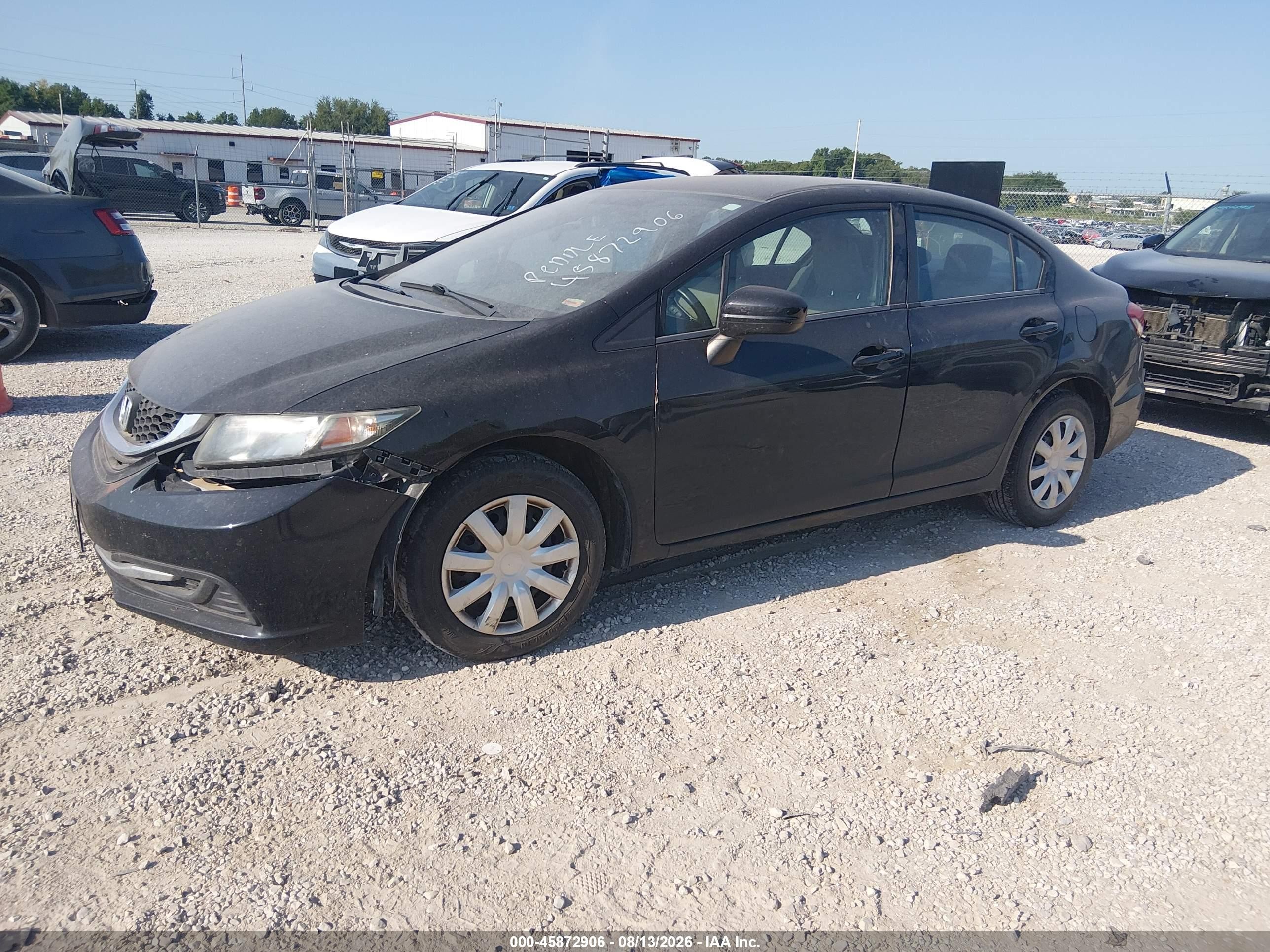 2014 Honda Civic Lx Black vin: 19XFB2F54EE077472