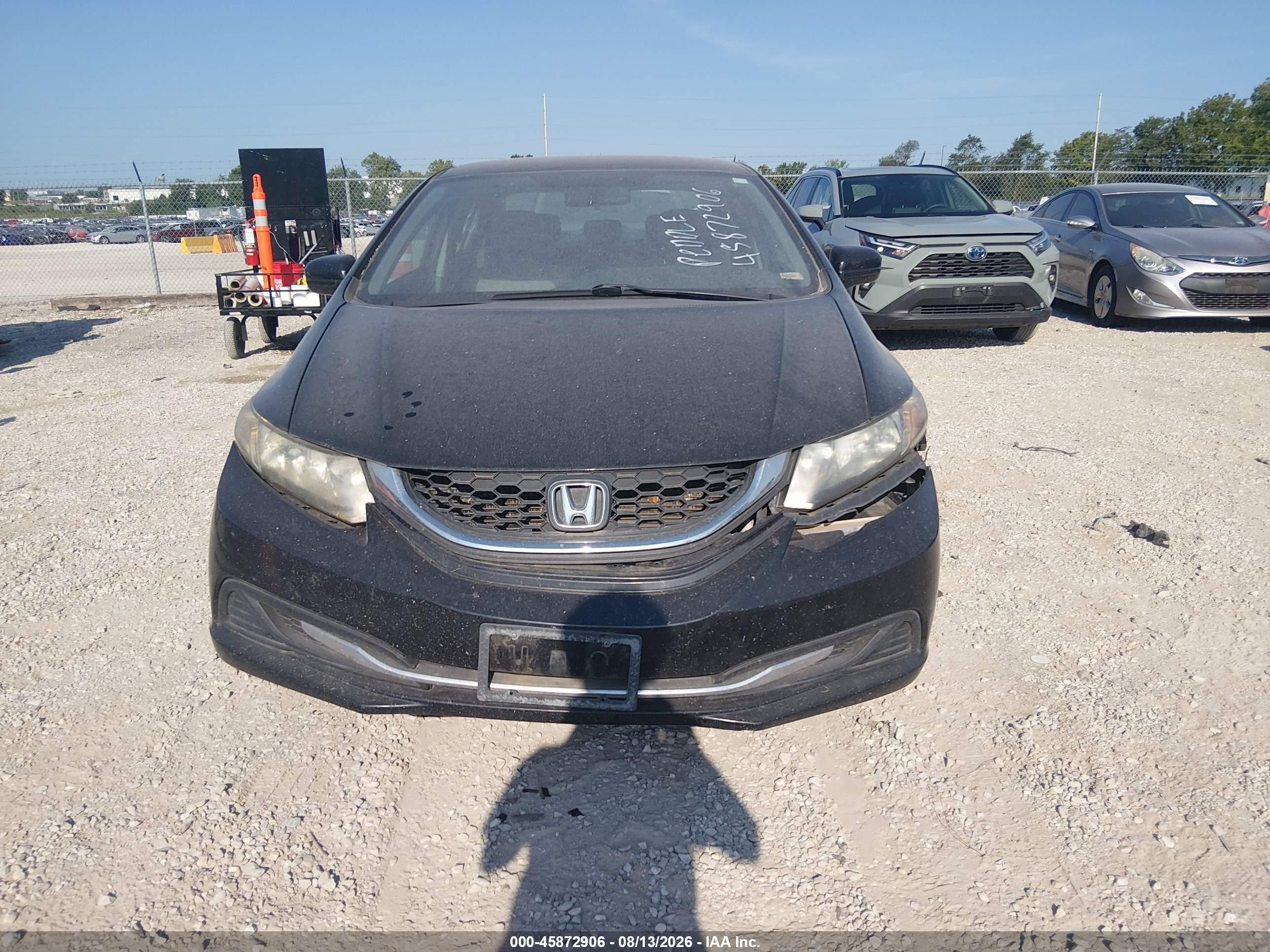2014 Honda Civic Lx Black vin: 19XFB2F54EE077472