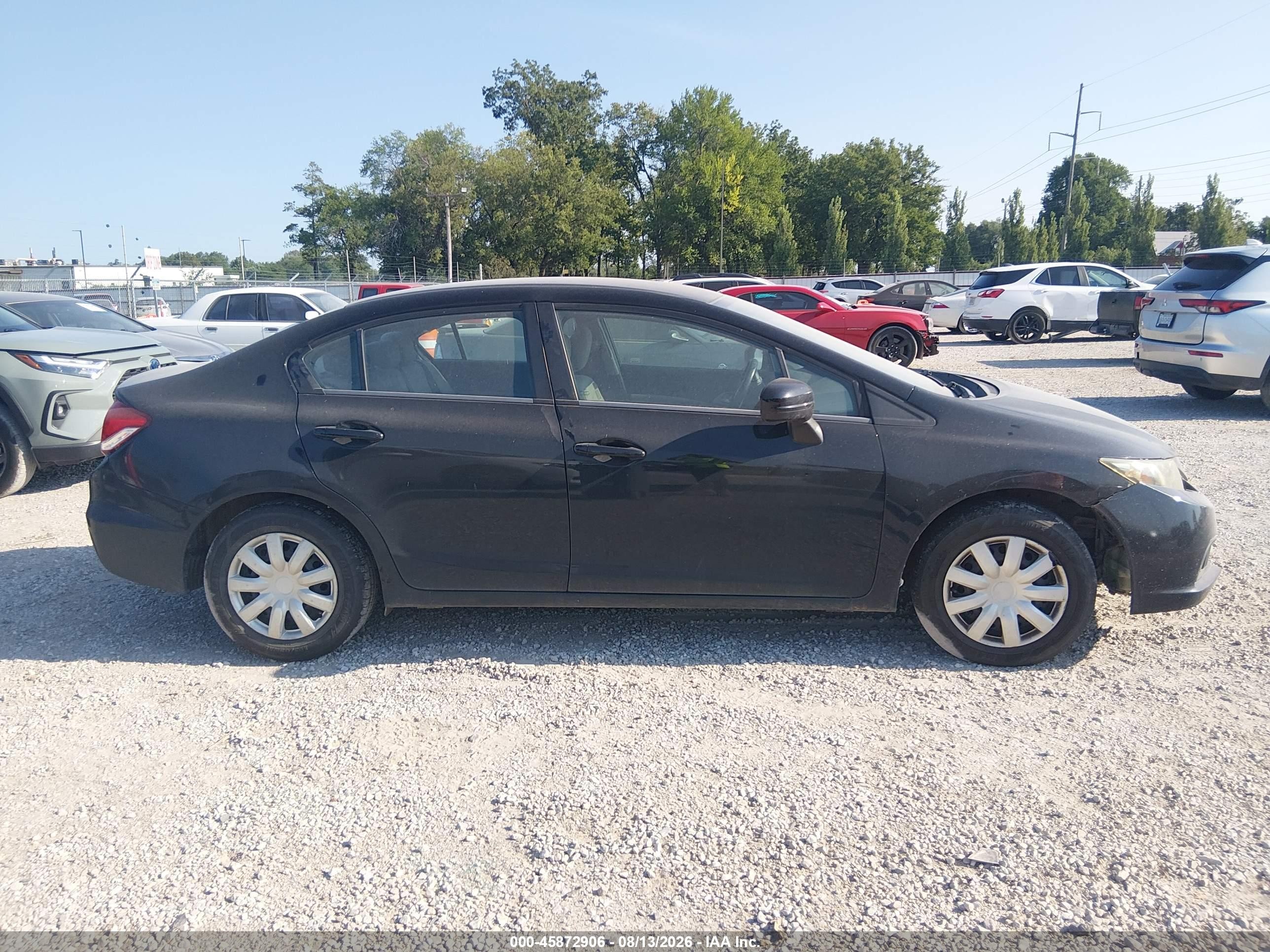 2014 Honda Civic Lx Black vin: 19XFB2F54EE077472
