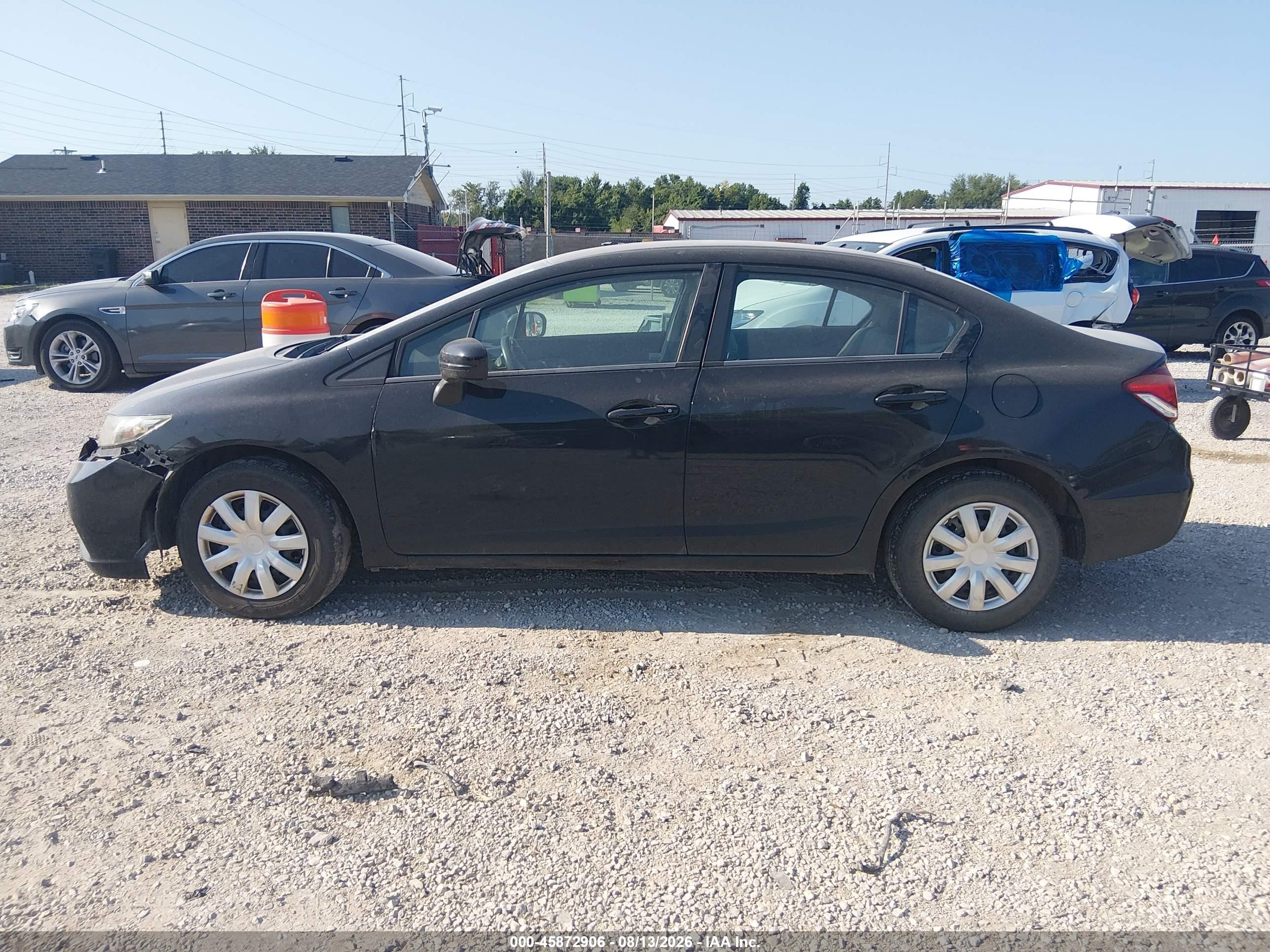 2014 Honda Civic Lx Black vin: 19XFB2F54EE077472