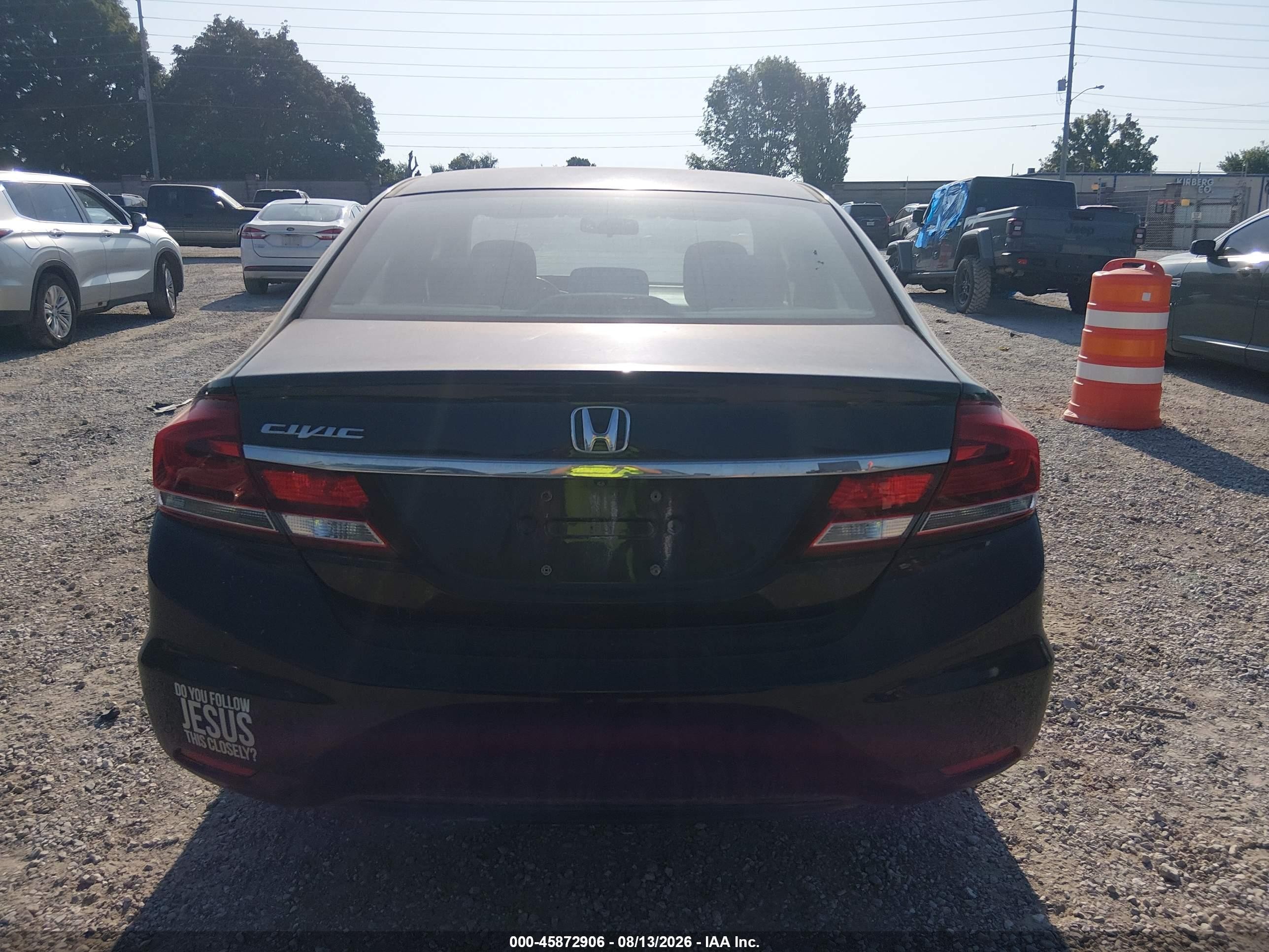 2014 Honda Civic Lx Black vin: 19XFB2F54EE077472