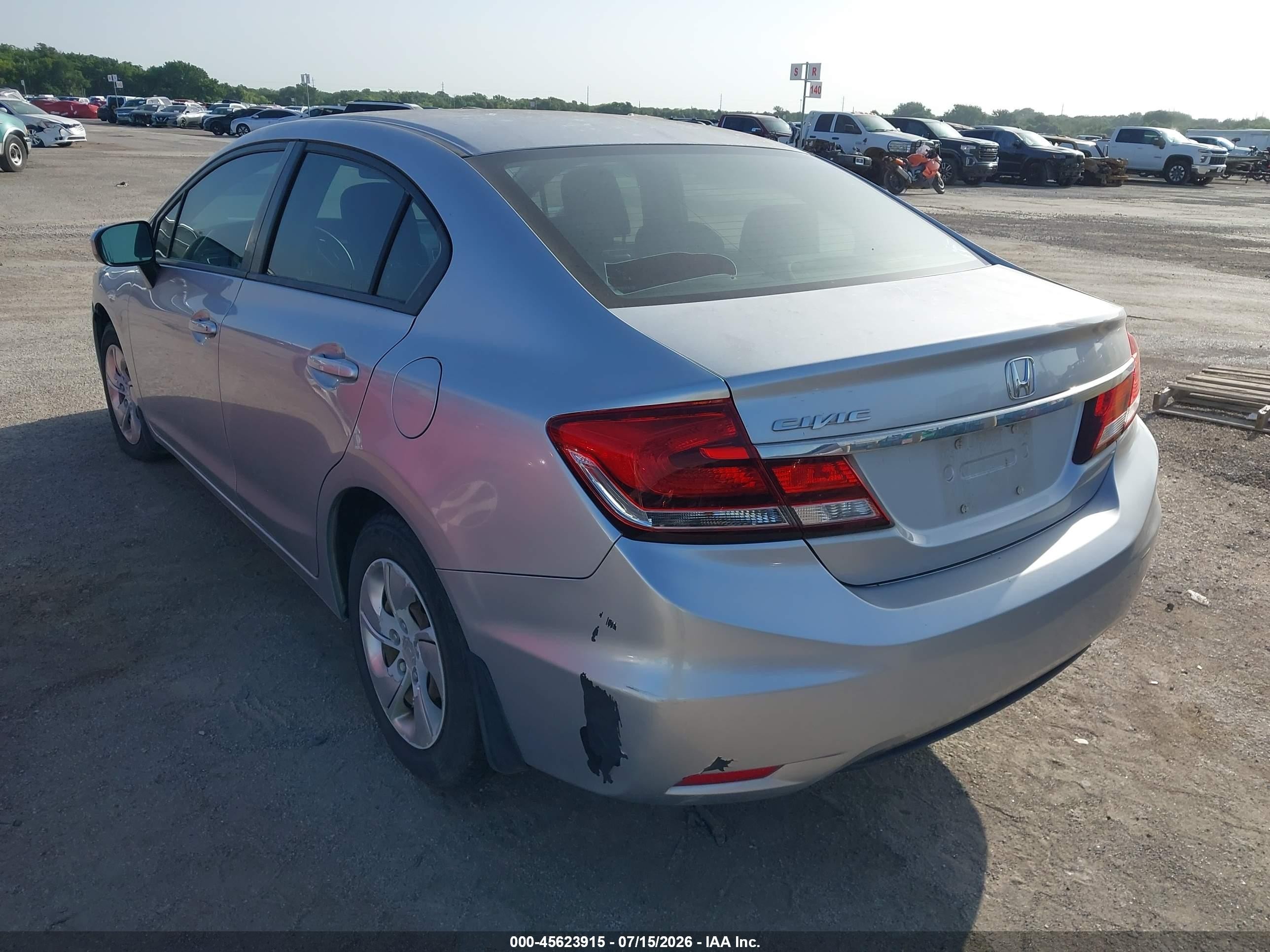 2014 Honda Civic Lx Серебряный vin: 19XFB2F54EE079402