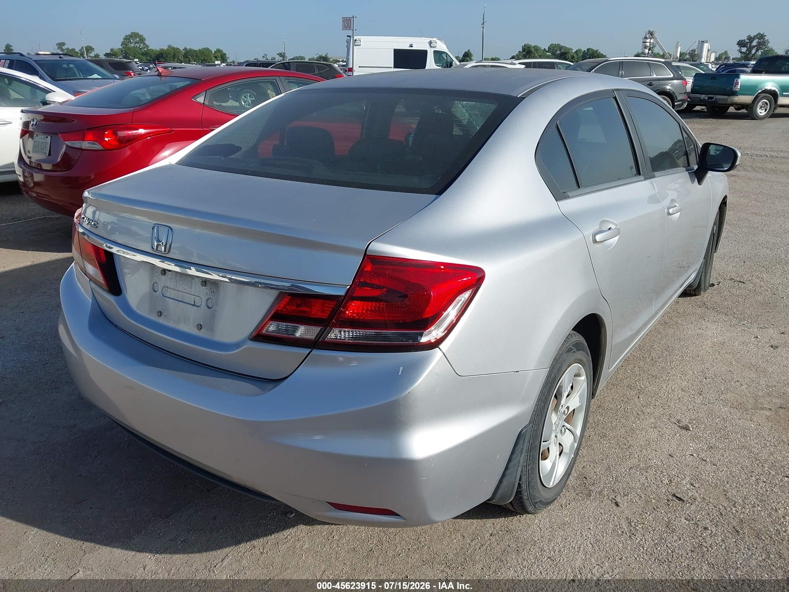 2014 Honda Civic Lx Серебряный vin: 19XFB2F54EE079402