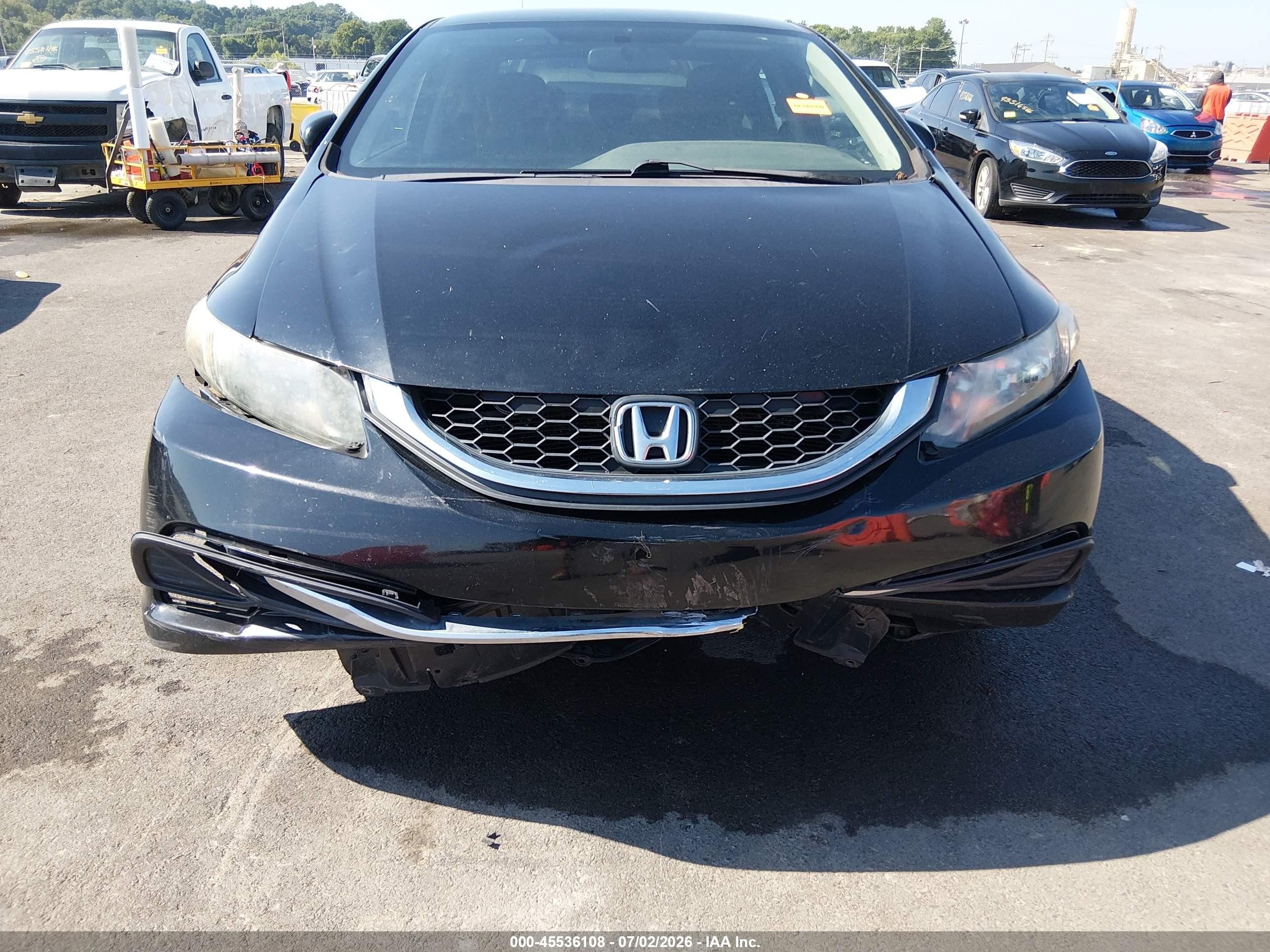 2014 Honda Civic Lx Black vin: 19XFB2F54EE086446