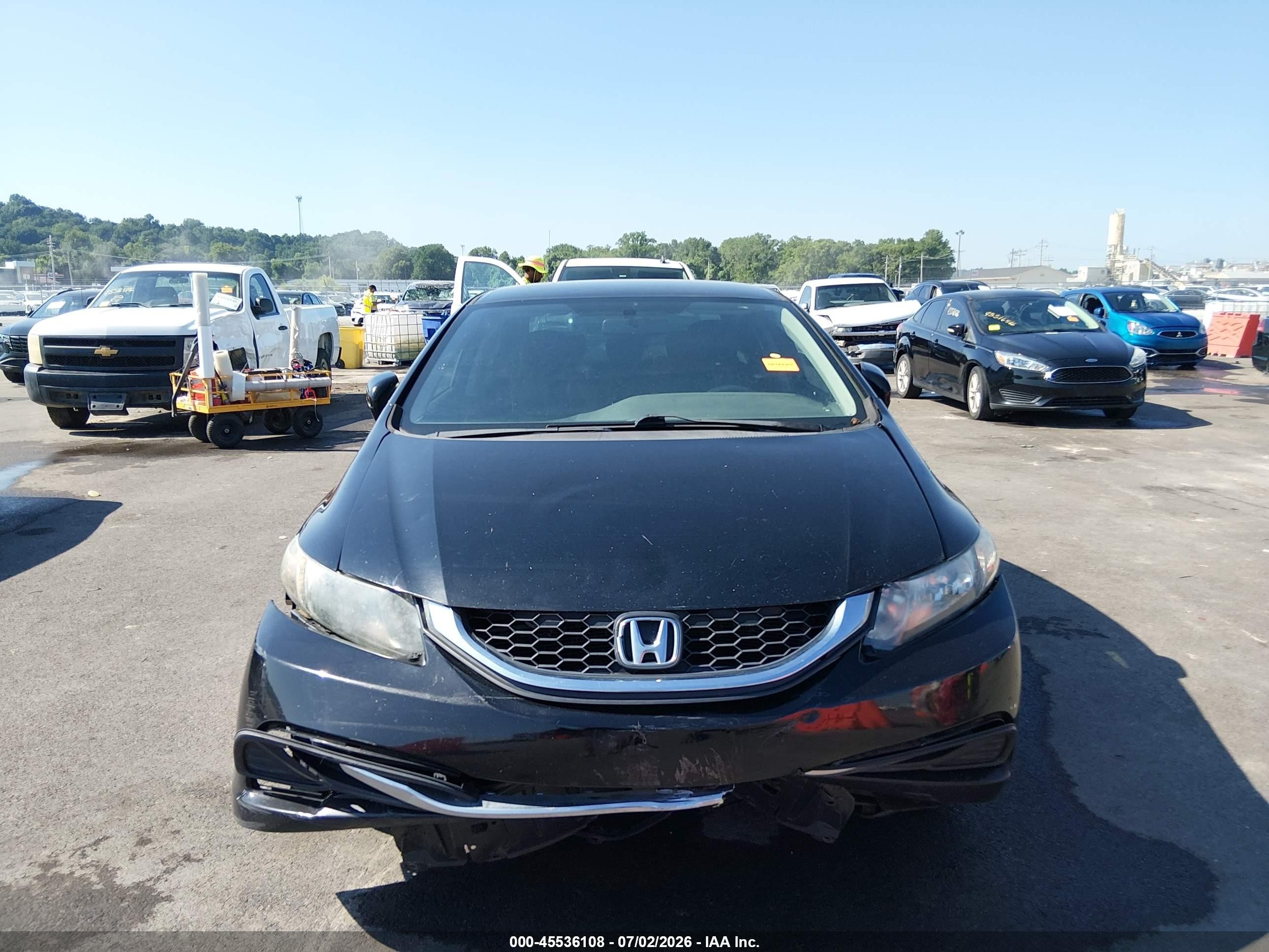 2014 Honda Civic Lx Black vin: 19XFB2F54EE086446