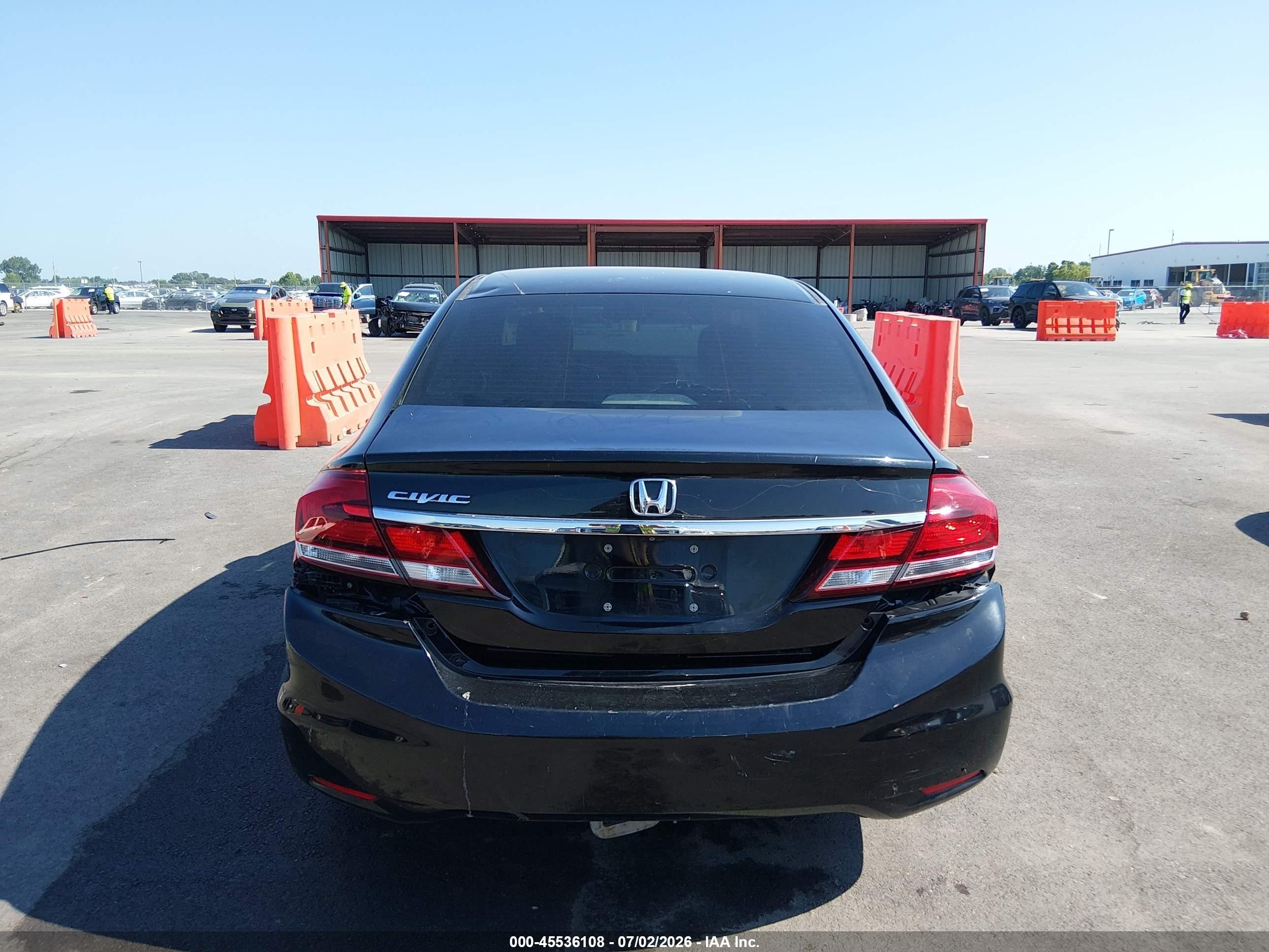 2014 Honda Civic Lx Black vin: 19XFB2F54EE086446