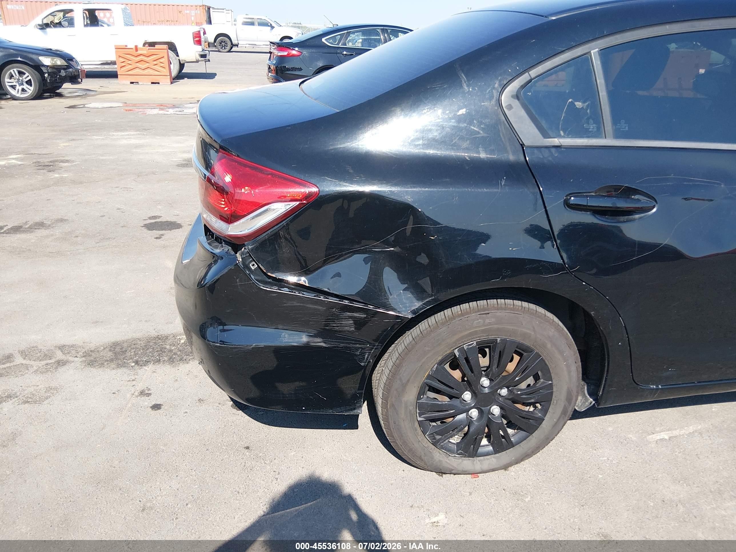 2014 Honda Civic Lx Black vin: 19XFB2F54EE086446