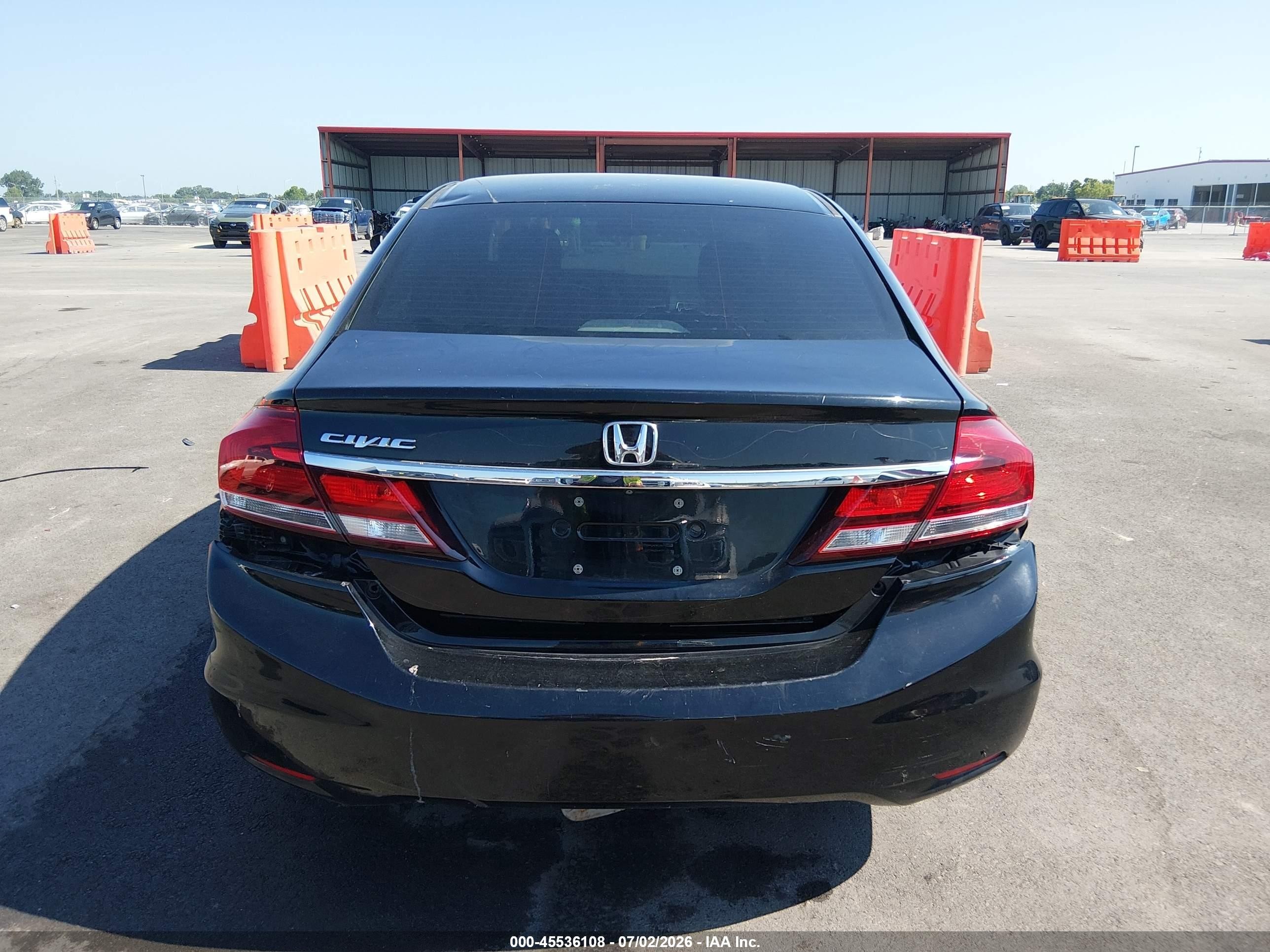 2014 Honda Civic Lx Black vin: 19XFB2F54EE086446
