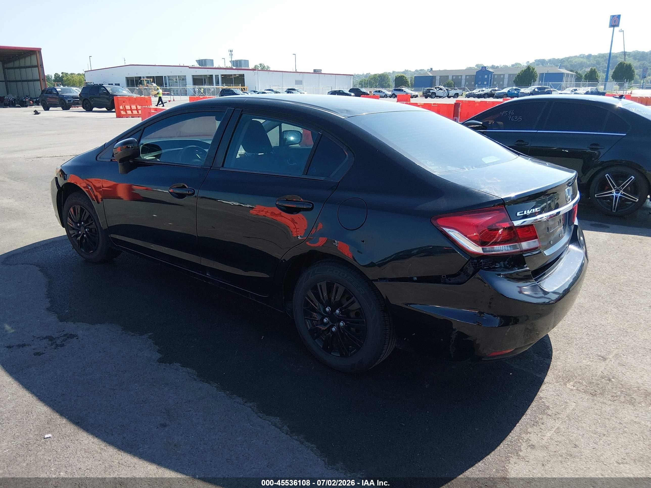 2014 Honda Civic Lx Black vin: 19XFB2F54EE086446