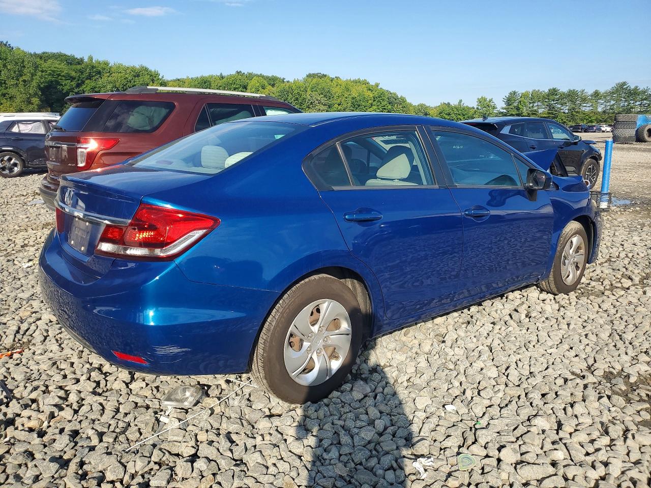 2014 Honda Civic Lx Blue vin: 19XFB2F54EE202003