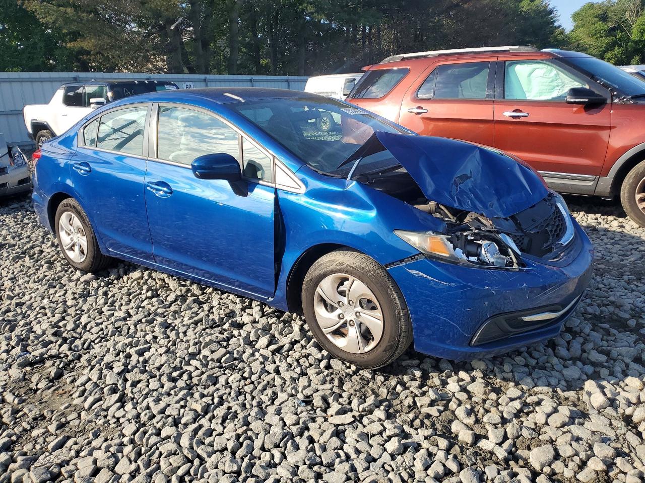 2014 Honda Civic Lx Blue vin: 19XFB2F54EE202003