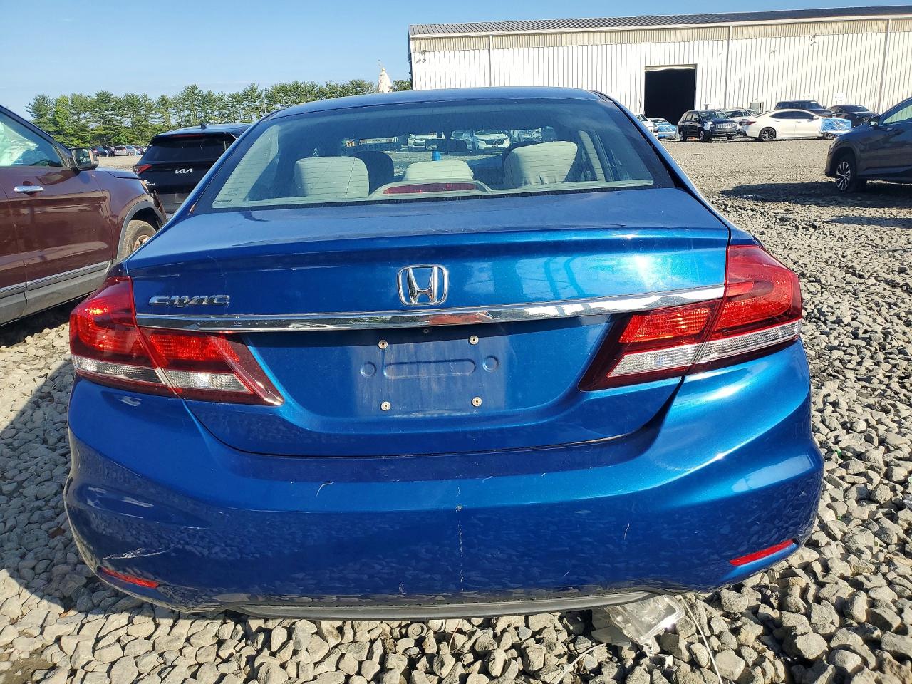 2014 Honda Civic Lx Blue vin: 19XFB2F54EE202003