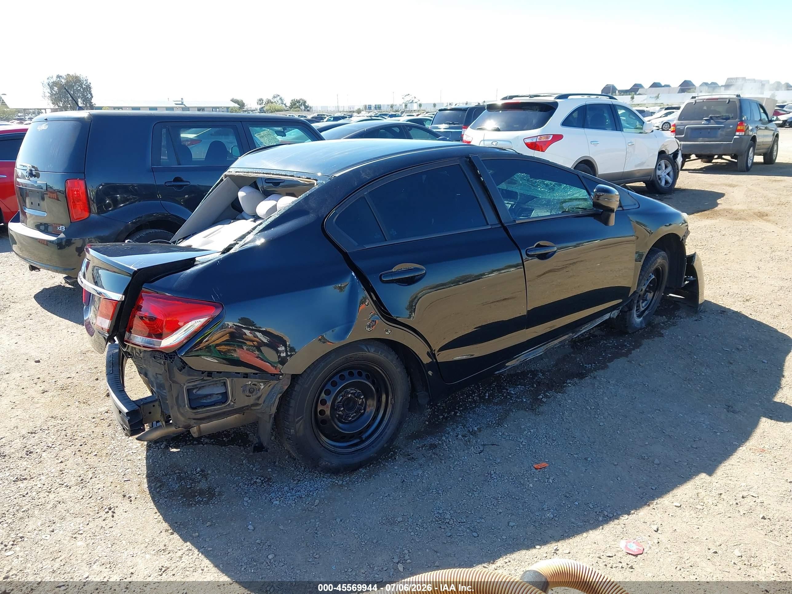 2014 Honda Civic Lx Black vin: 19XFB2F54EE203488