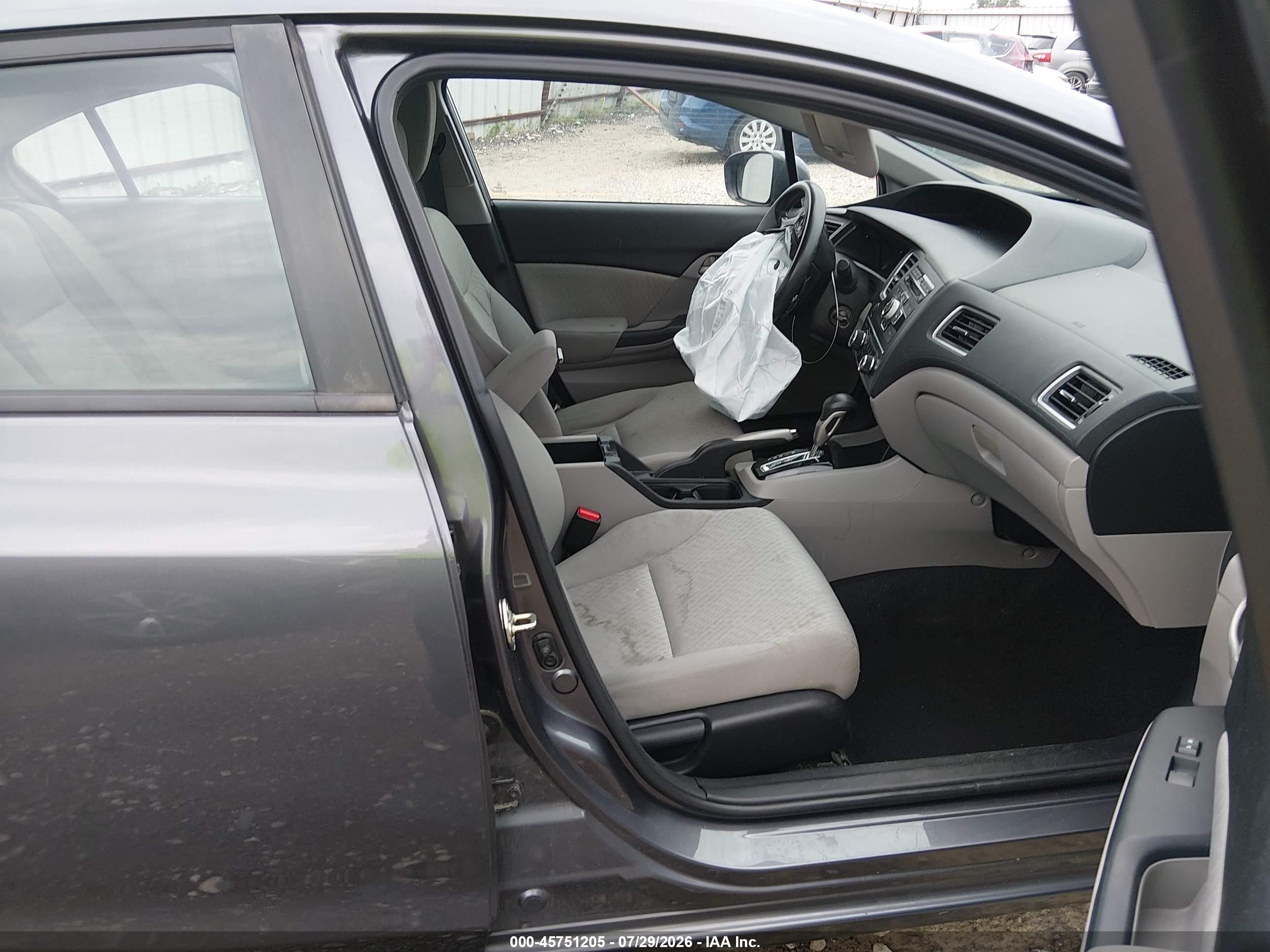 2014 Honda Civic Lx Gray vin: 19XFB2F54EE215060