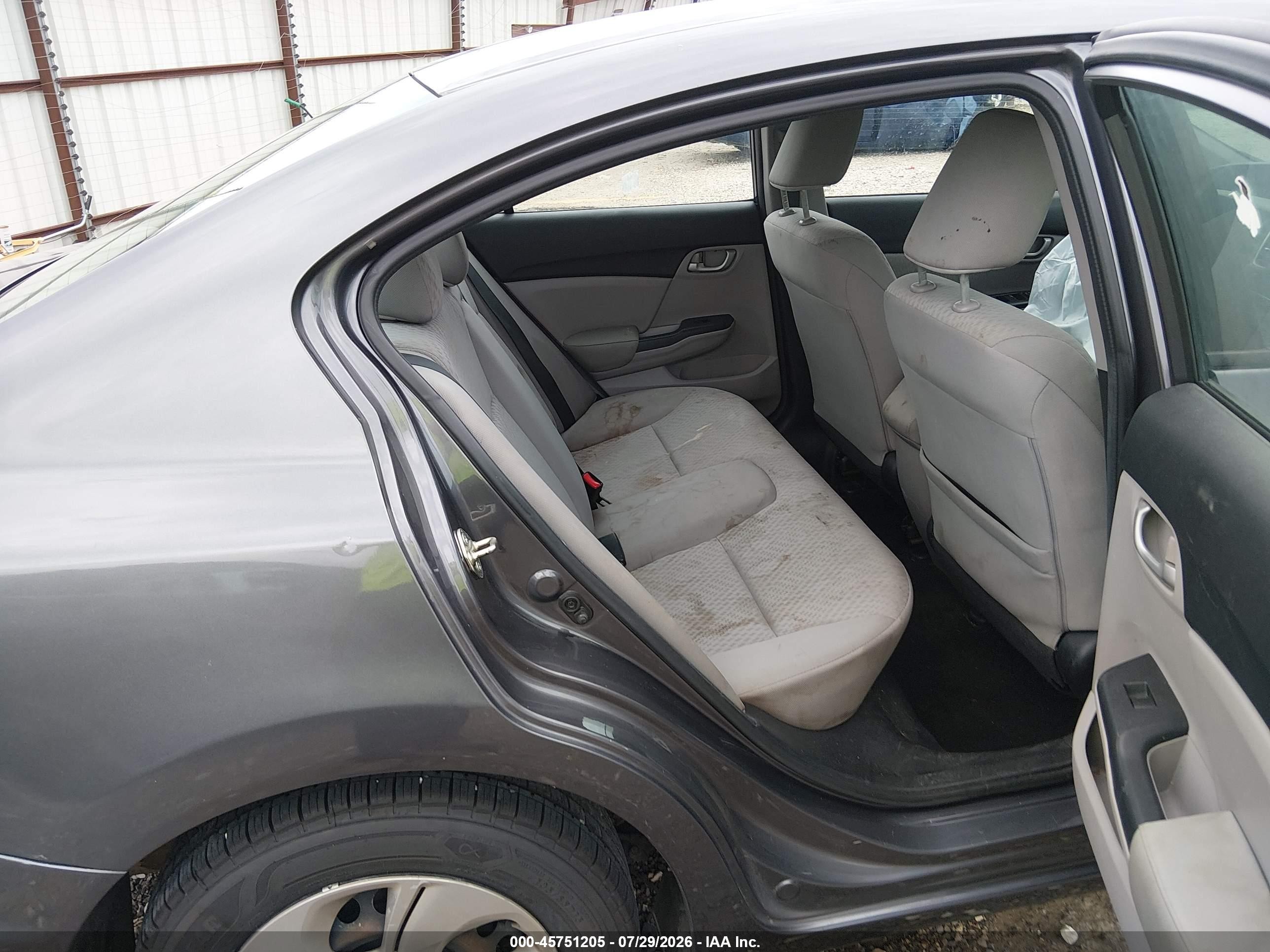 2014 Honda Civic Lx Gray vin: 19XFB2F54EE215060