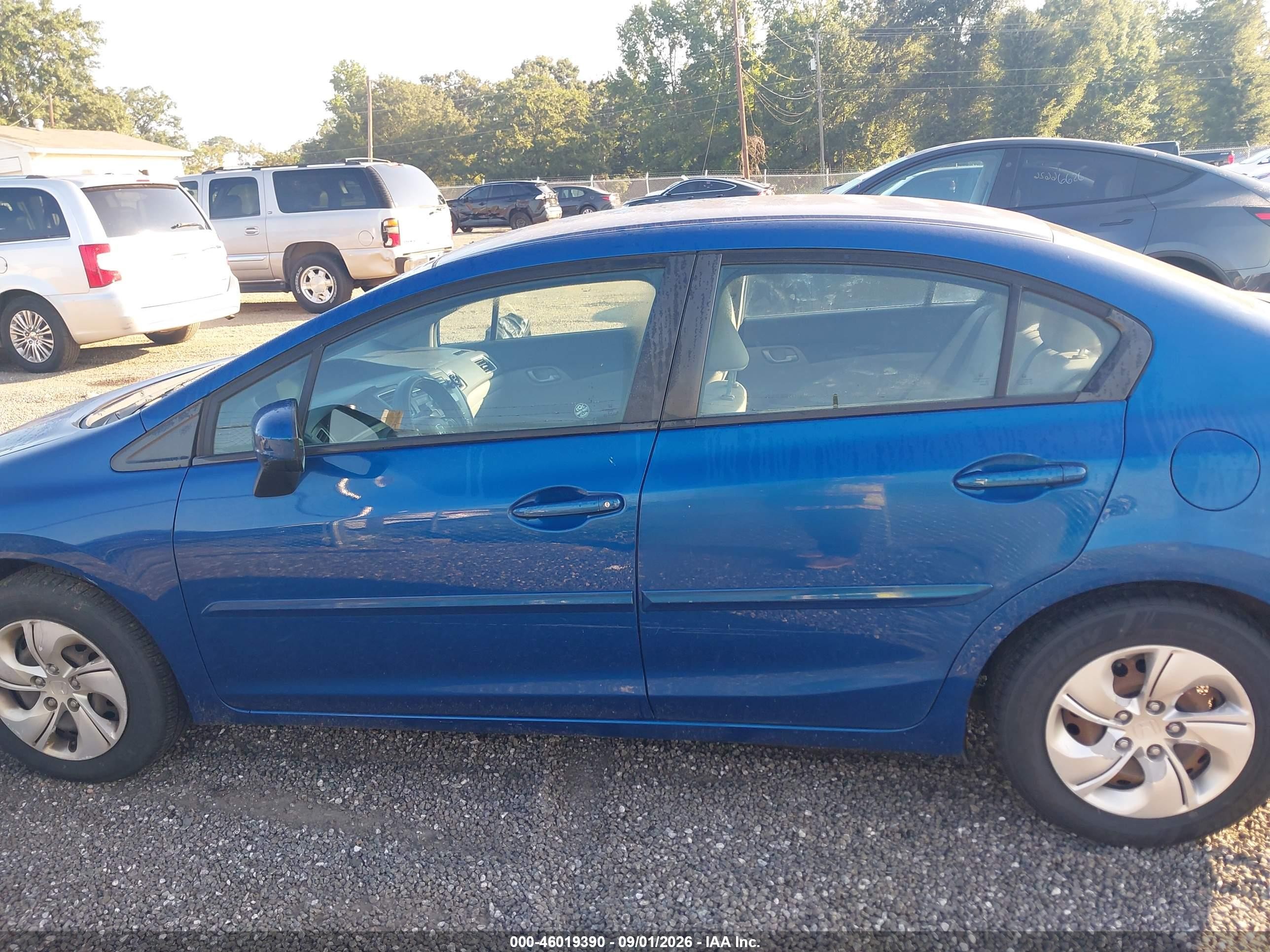 2014 Honda Civic Lx Blue vin: 19XFB2F54EE217214