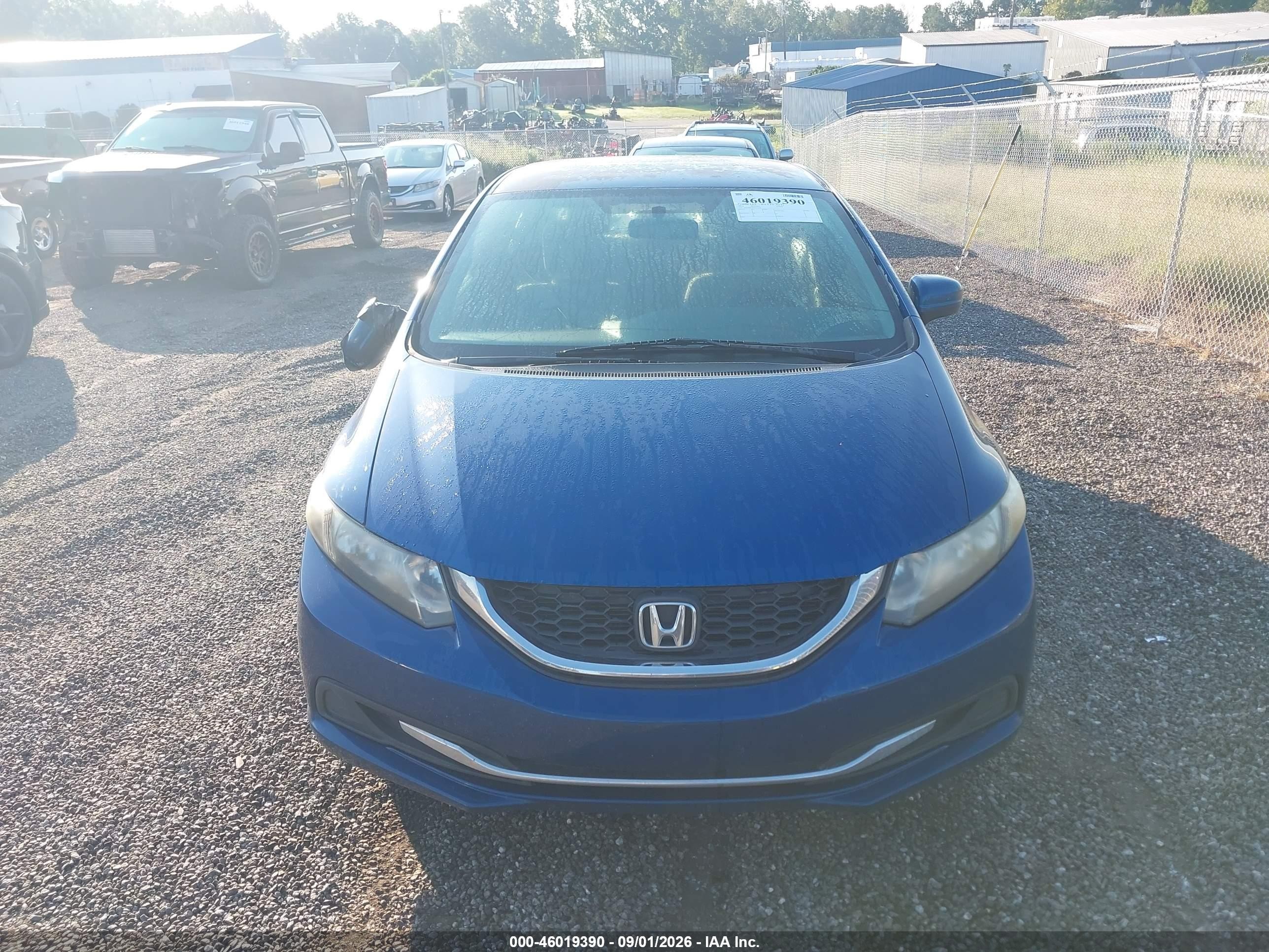 2014 Honda Civic Lx Blue vin: 19XFB2F54EE217214