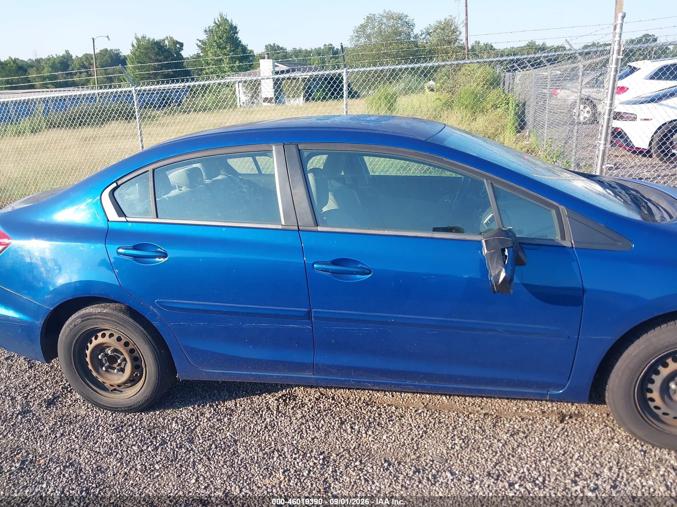2014 Honda Civic Lx Blue vin: 19XFB2F54EE217214