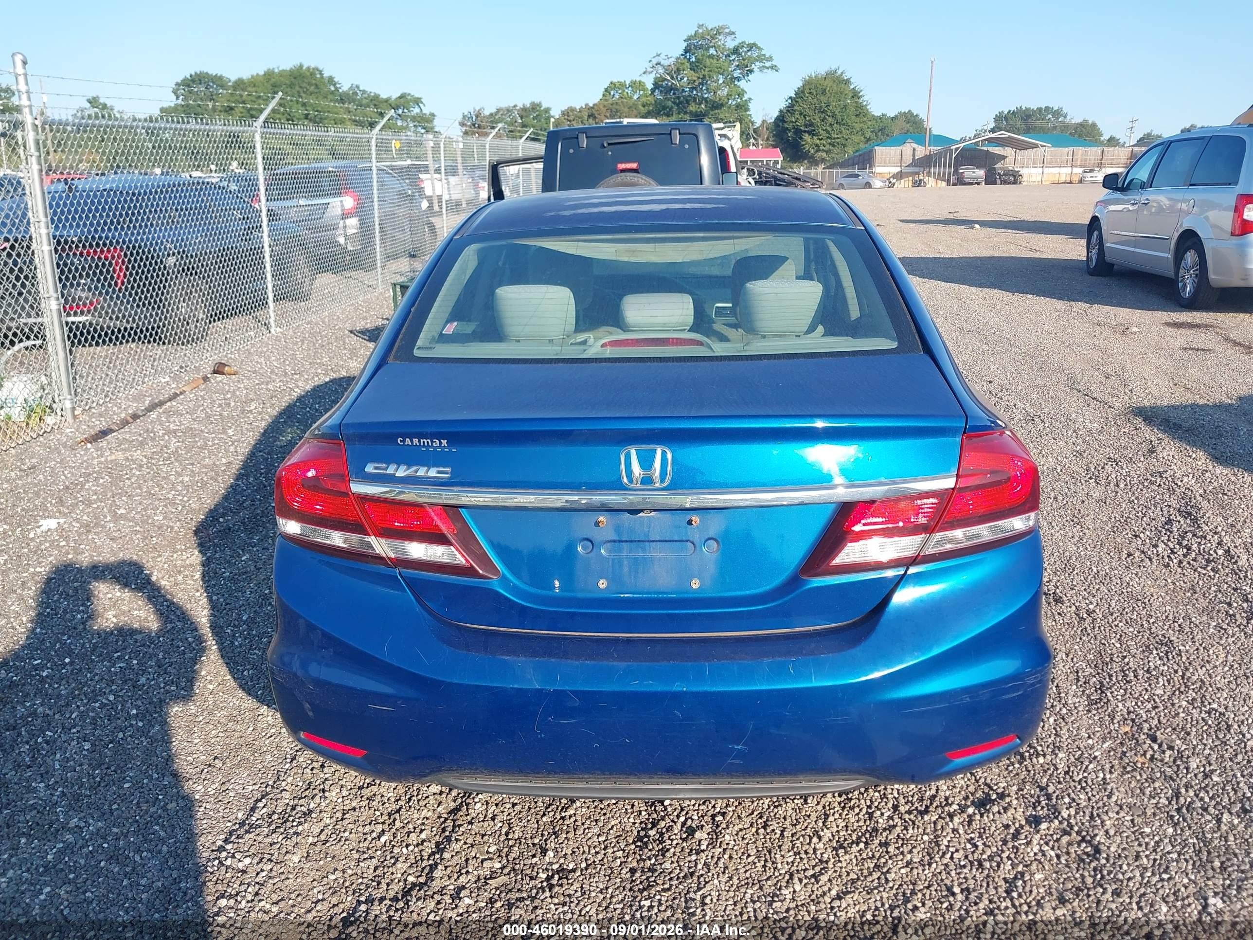 2014 Honda Civic Lx Blue vin: 19XFB2F54EE217214