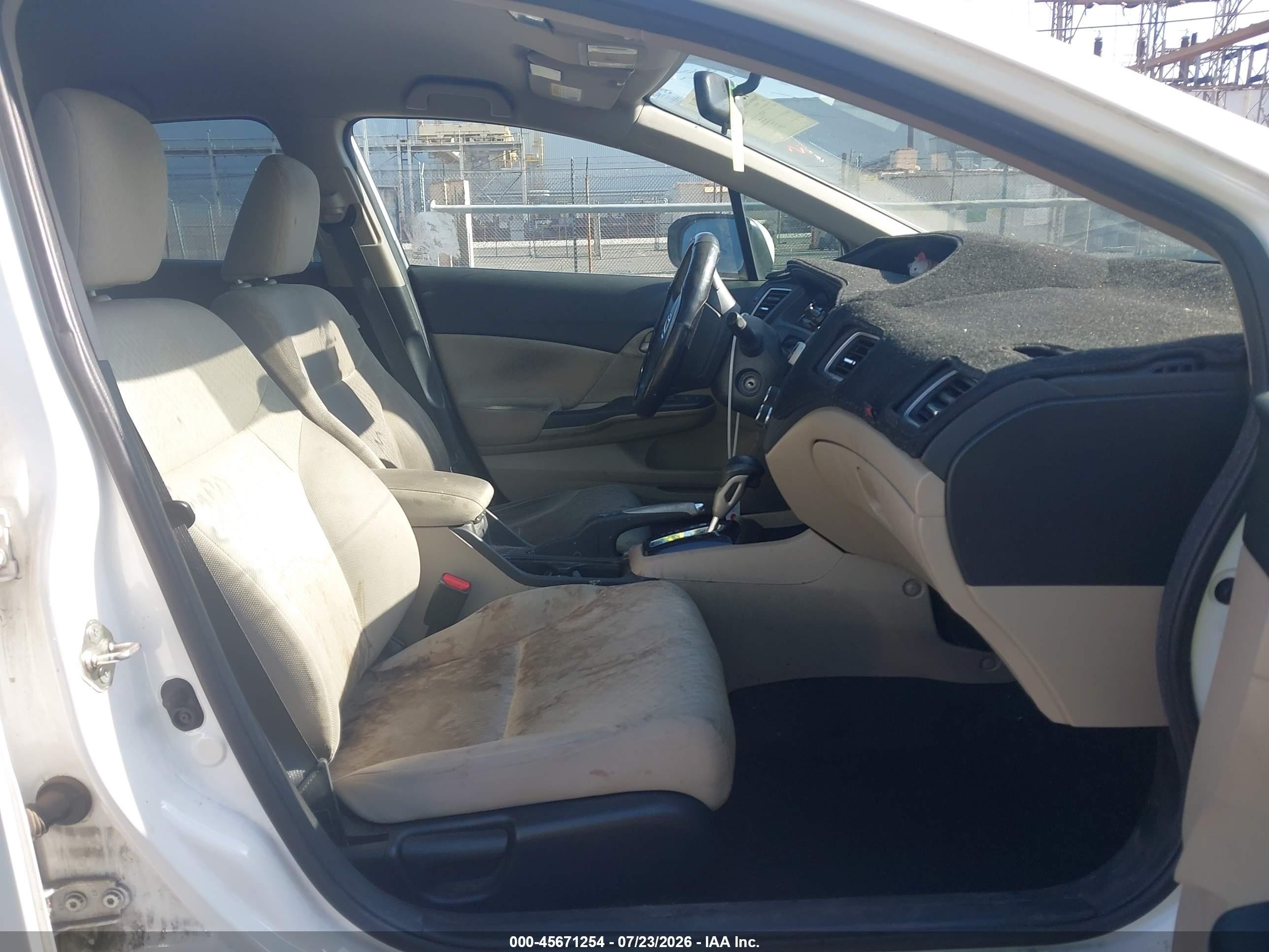 2014 Honda Civic Lx White vin: 19XFB2F54EE221148