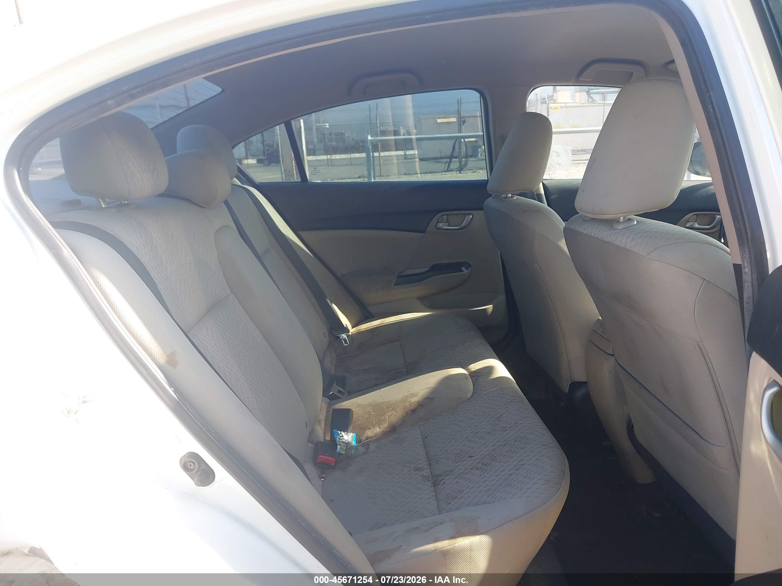 2014 Honda Civic Lx White vin: 19XFB2F54EE221148