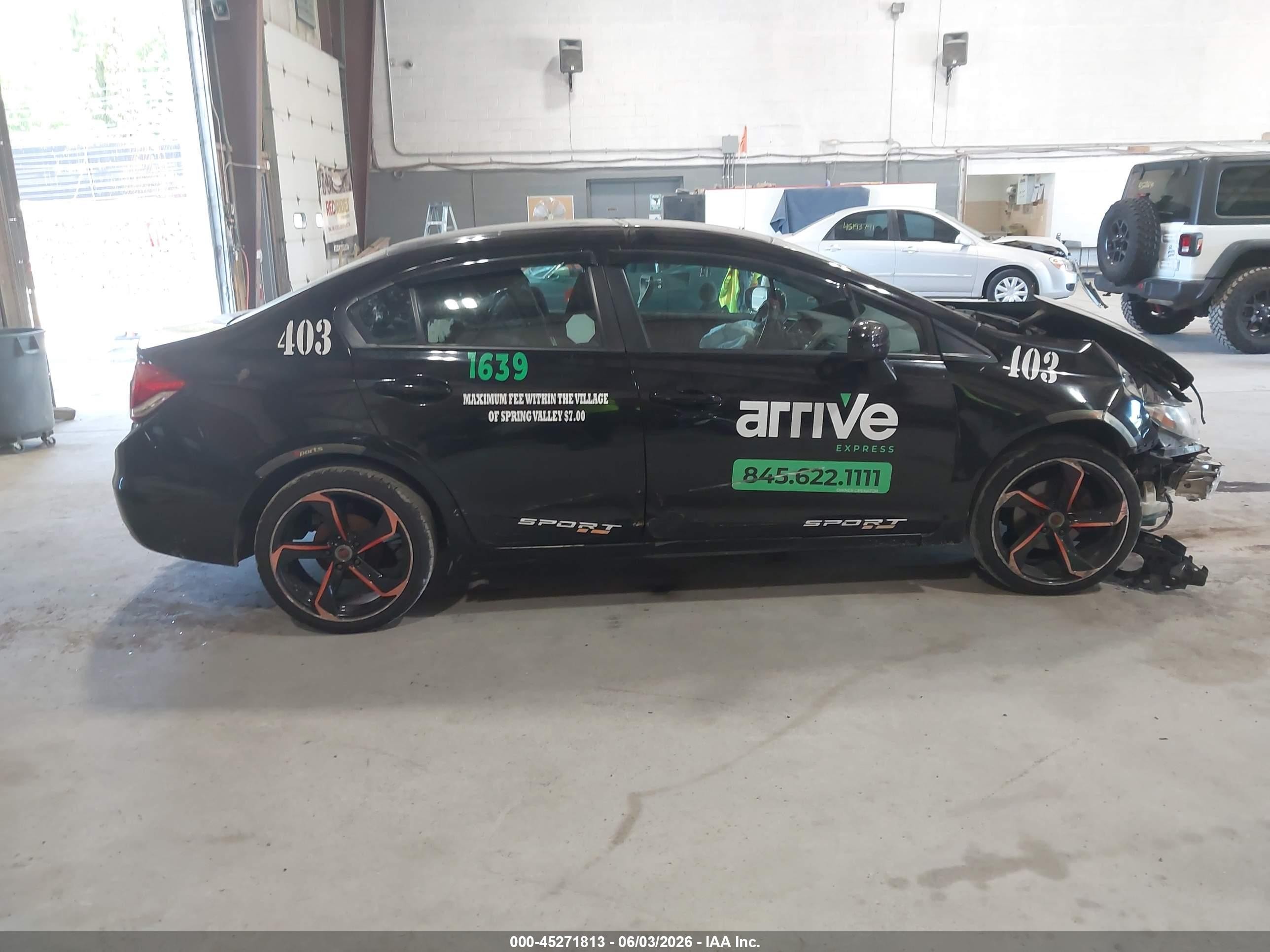 2014 Honda Civic Lx Black vin: 19XFB2F54EE227502