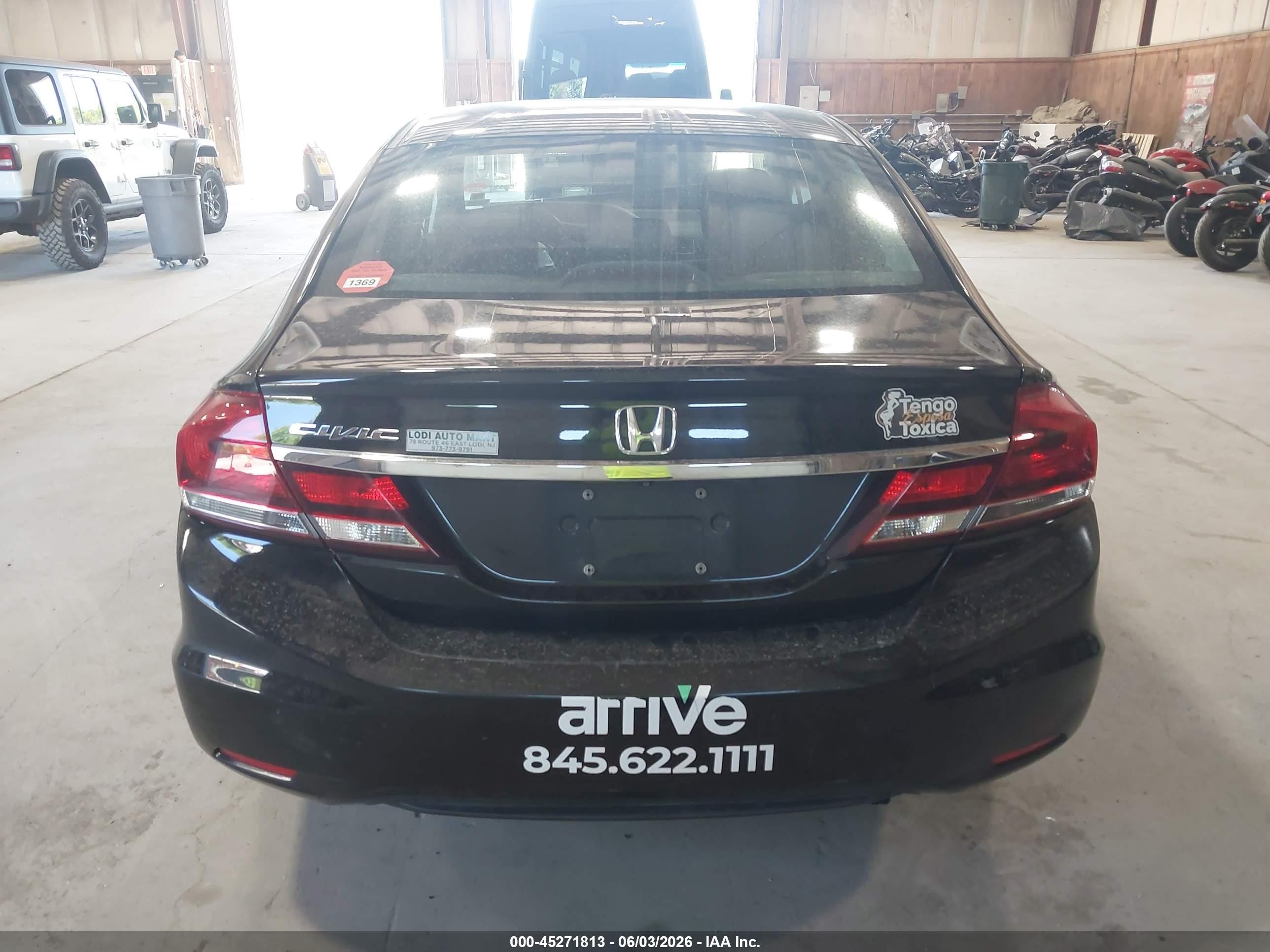 2014 Honda Civic Lx Black vin: 19XFB2F54EE227502