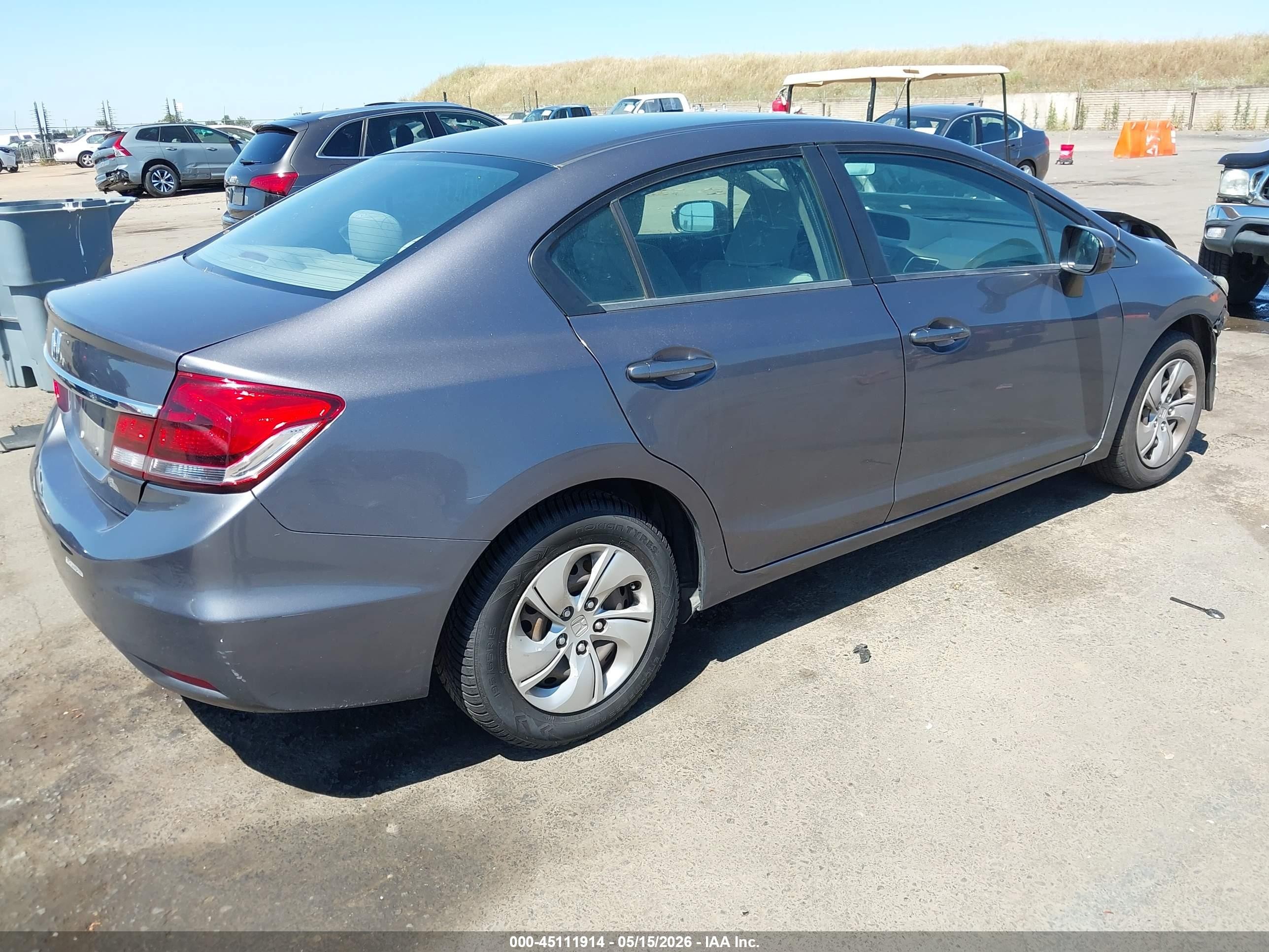 2014 Honda Civic Lx Gray vin: 19XFB2F54EE232618