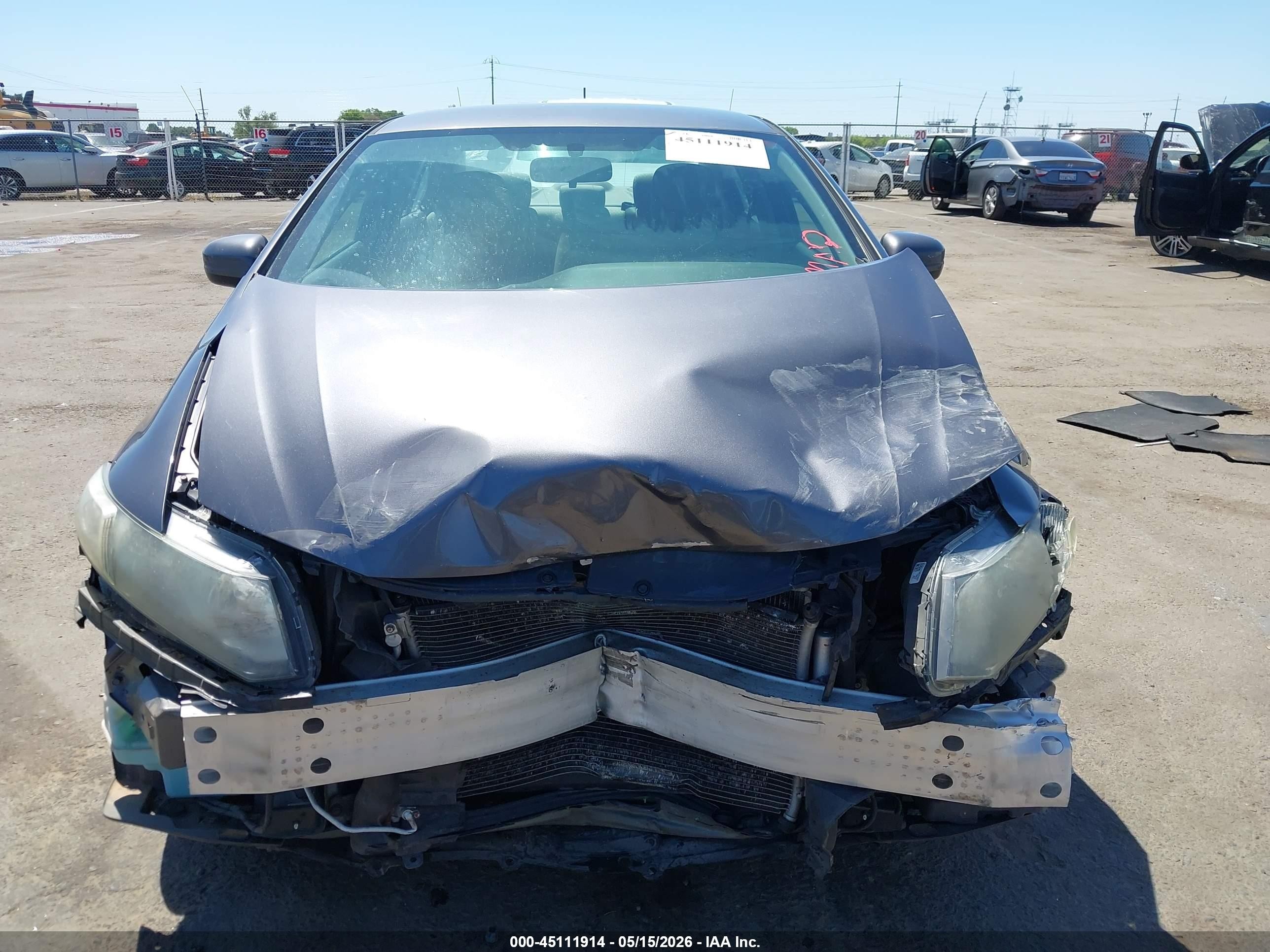 2014 Honda Civic Lx Gray vin: 19XFB2F54EE232618