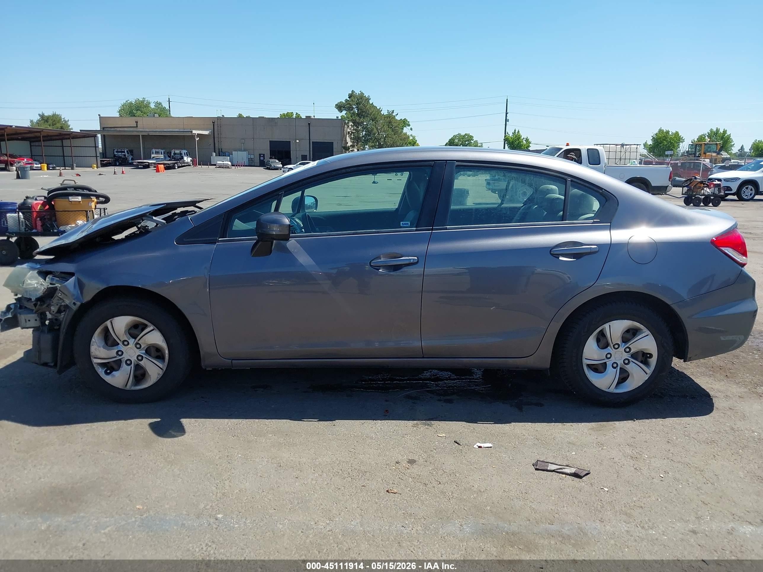 2014 Honda Civic Lx Gray vin: 19XFB2F54EE232618