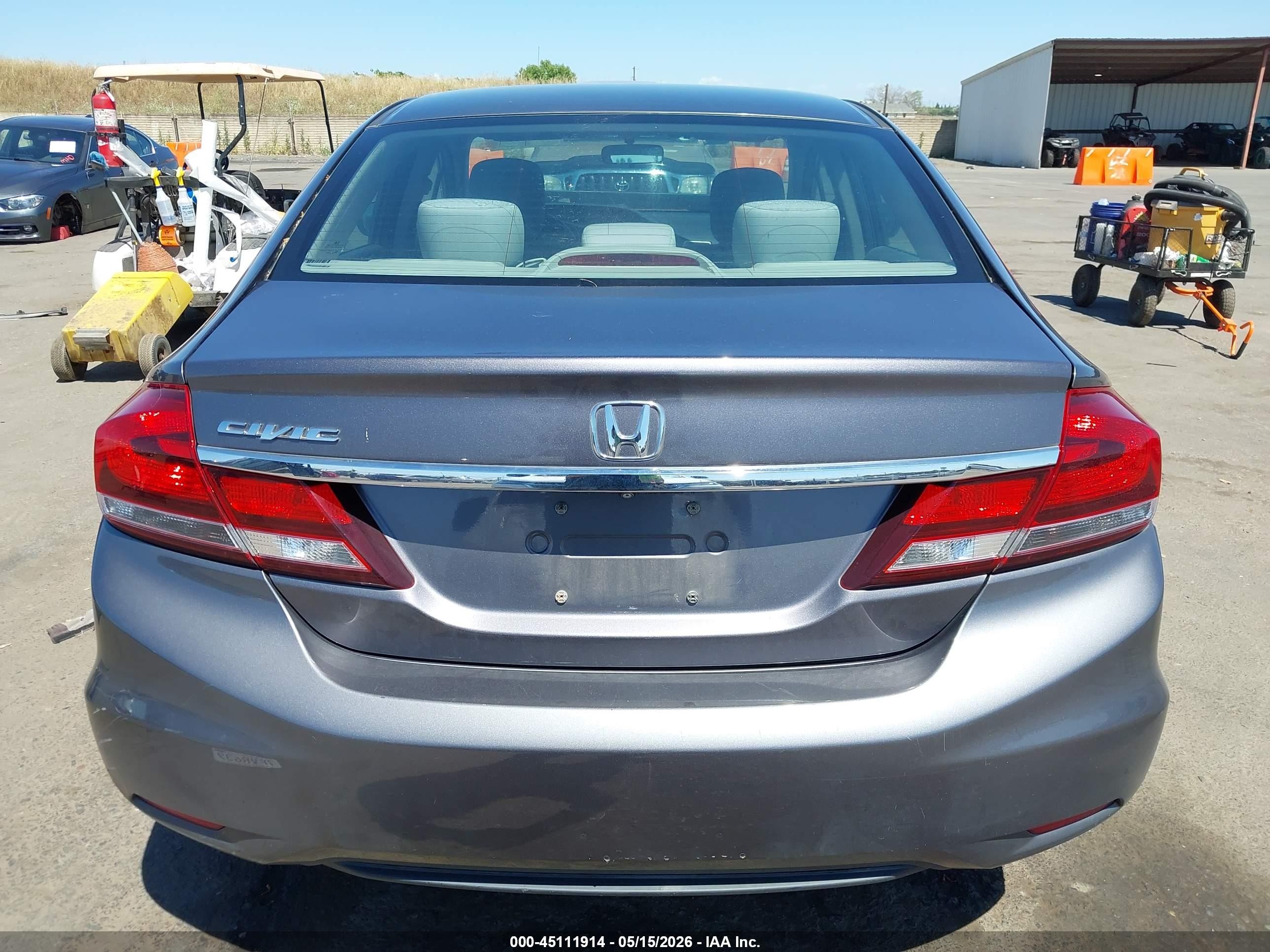 2014 Honda Civic Lx Gray vin: 19XFB2F54EE232618