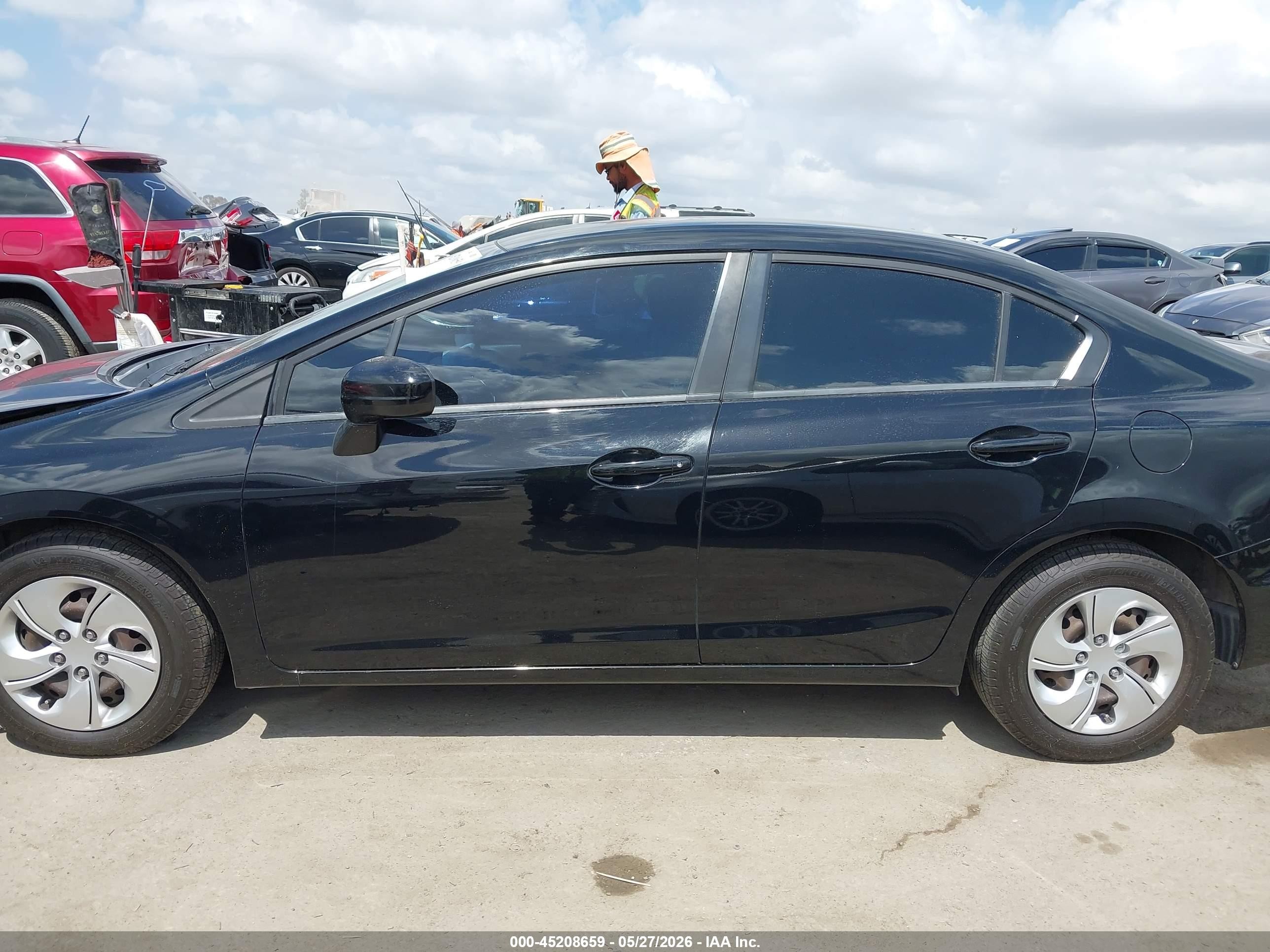 2014 Honda Civic Lx Черный vin: 19XFB2F54EE233025