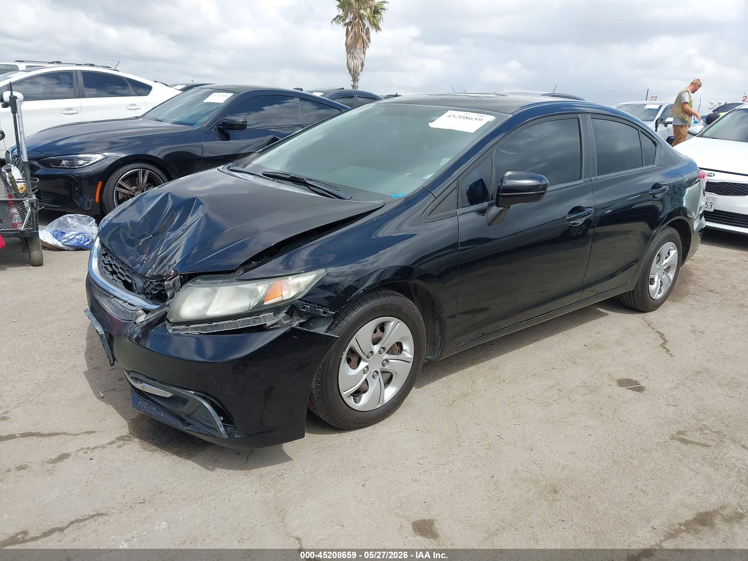 2014 Honda Civic Lx Черный vin: 19XFB2F54EE233025