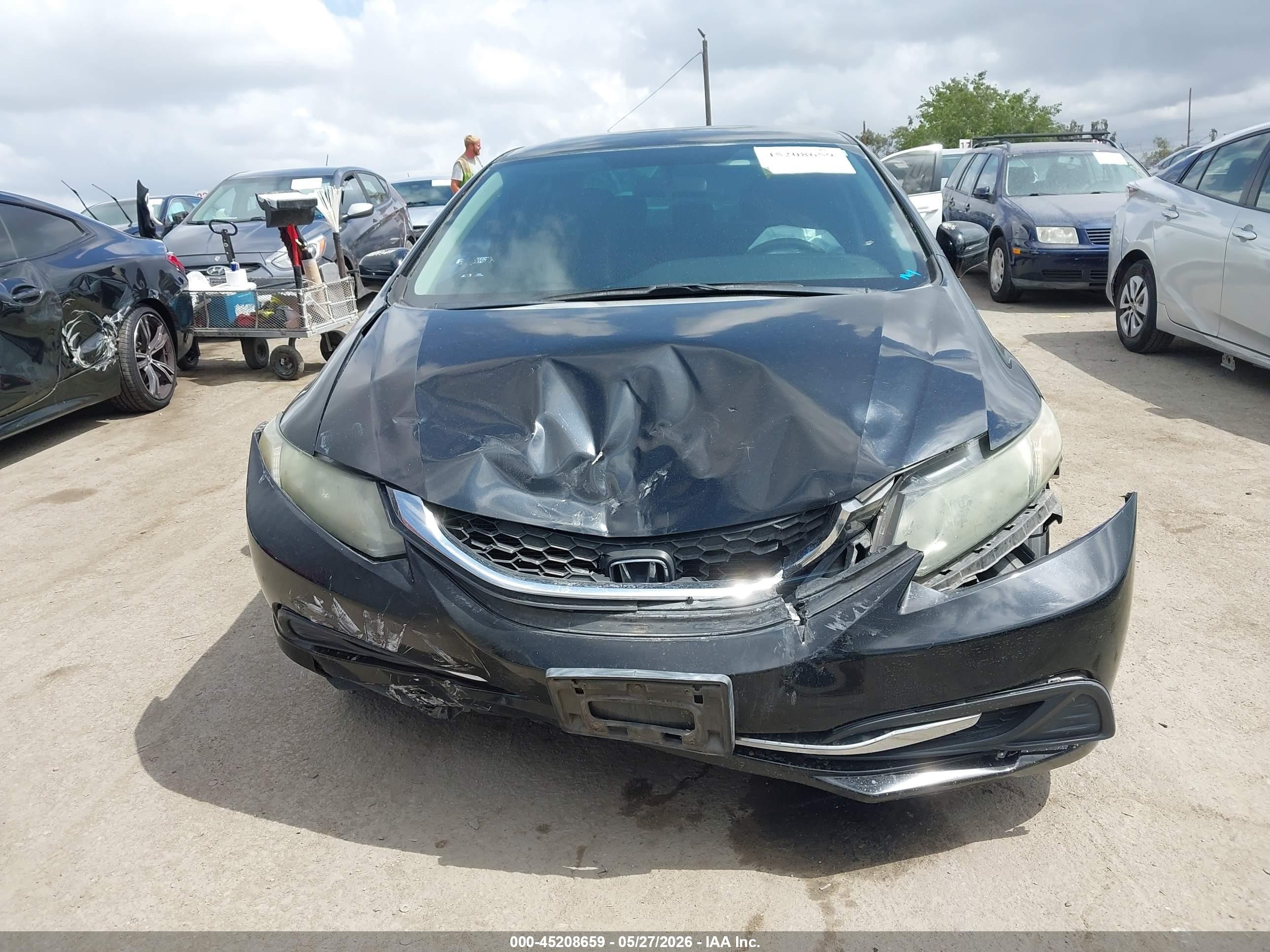 2014 Honda Civic Lx Черный vin: 19XFB2F54EE233025