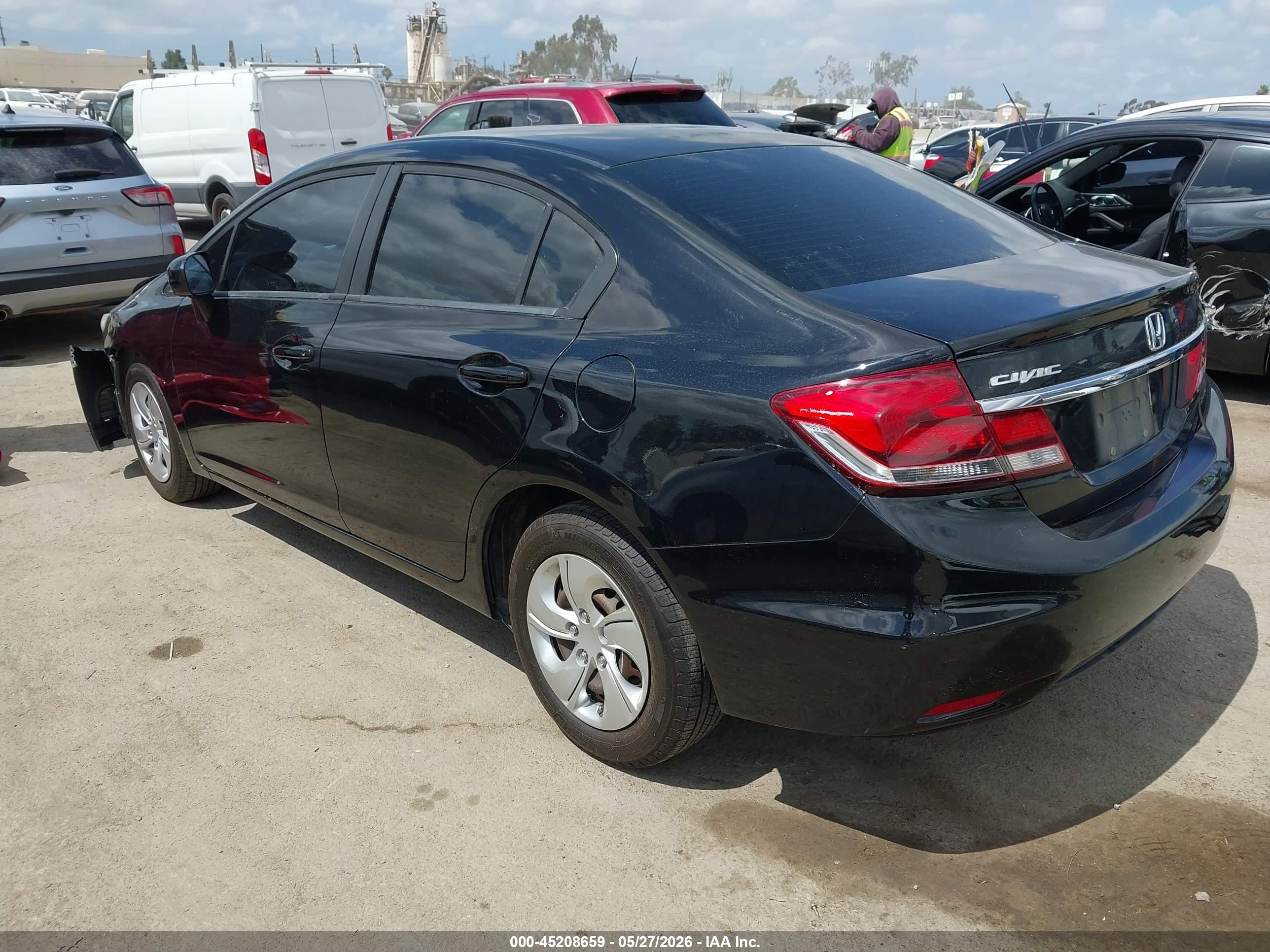 2014 Honda Civic Lx Черный vin: 19XFB2F54EE233025
