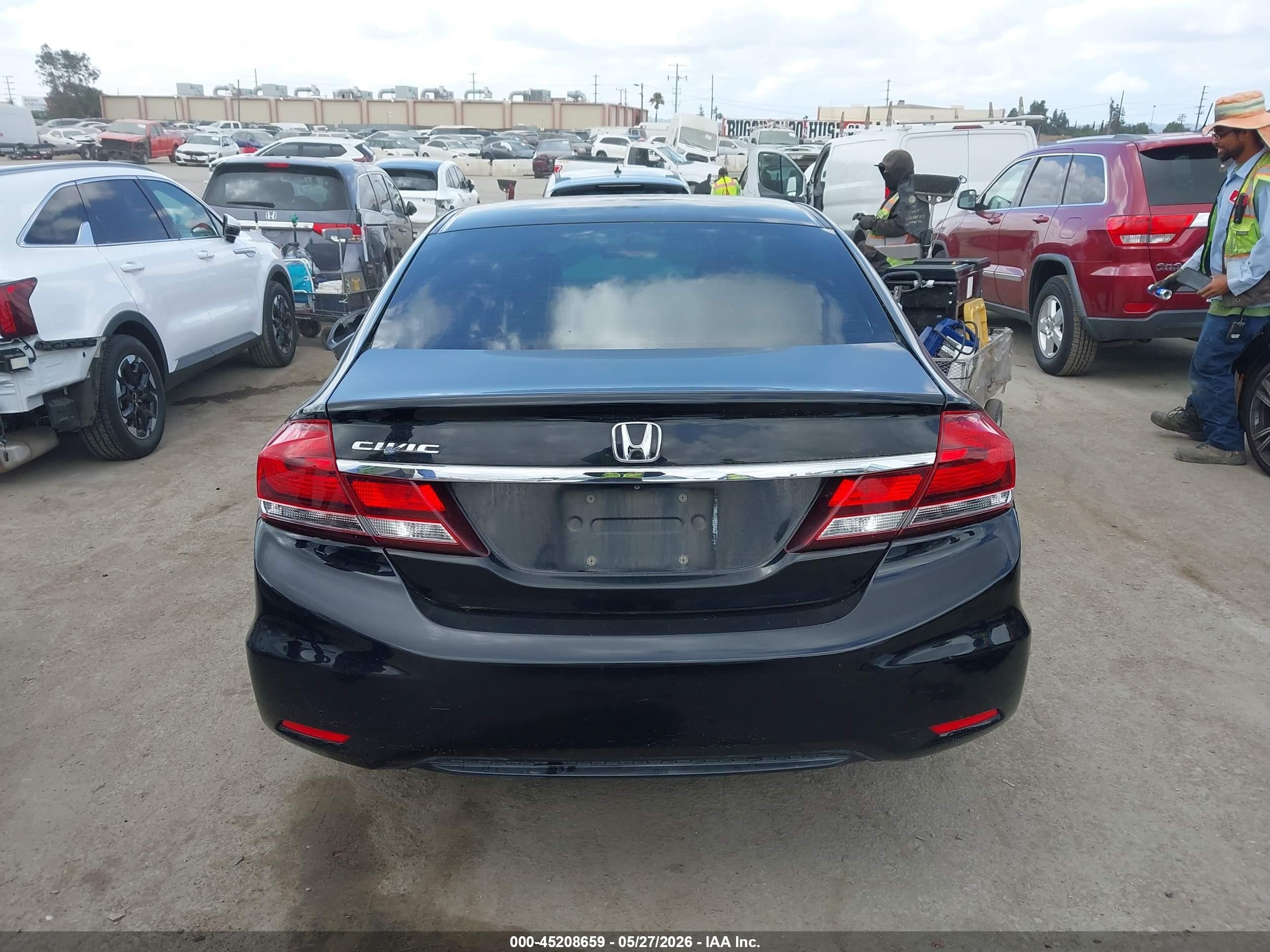2014 Honda Civic Lx Черный vin: 19XFB2F54EE233025