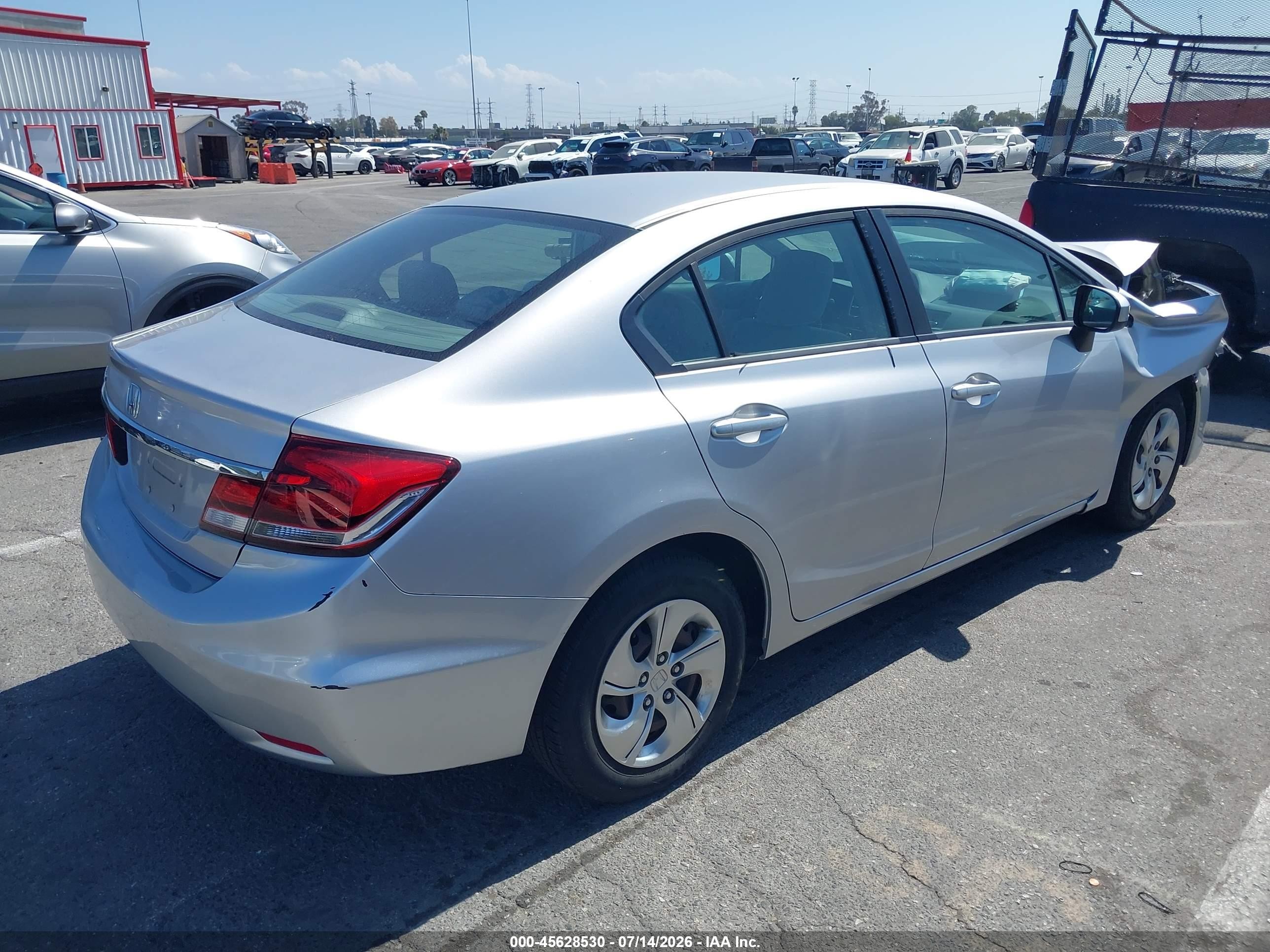 2014 Honda Civic Lx Silver vin: 19XFB2F54EE238046