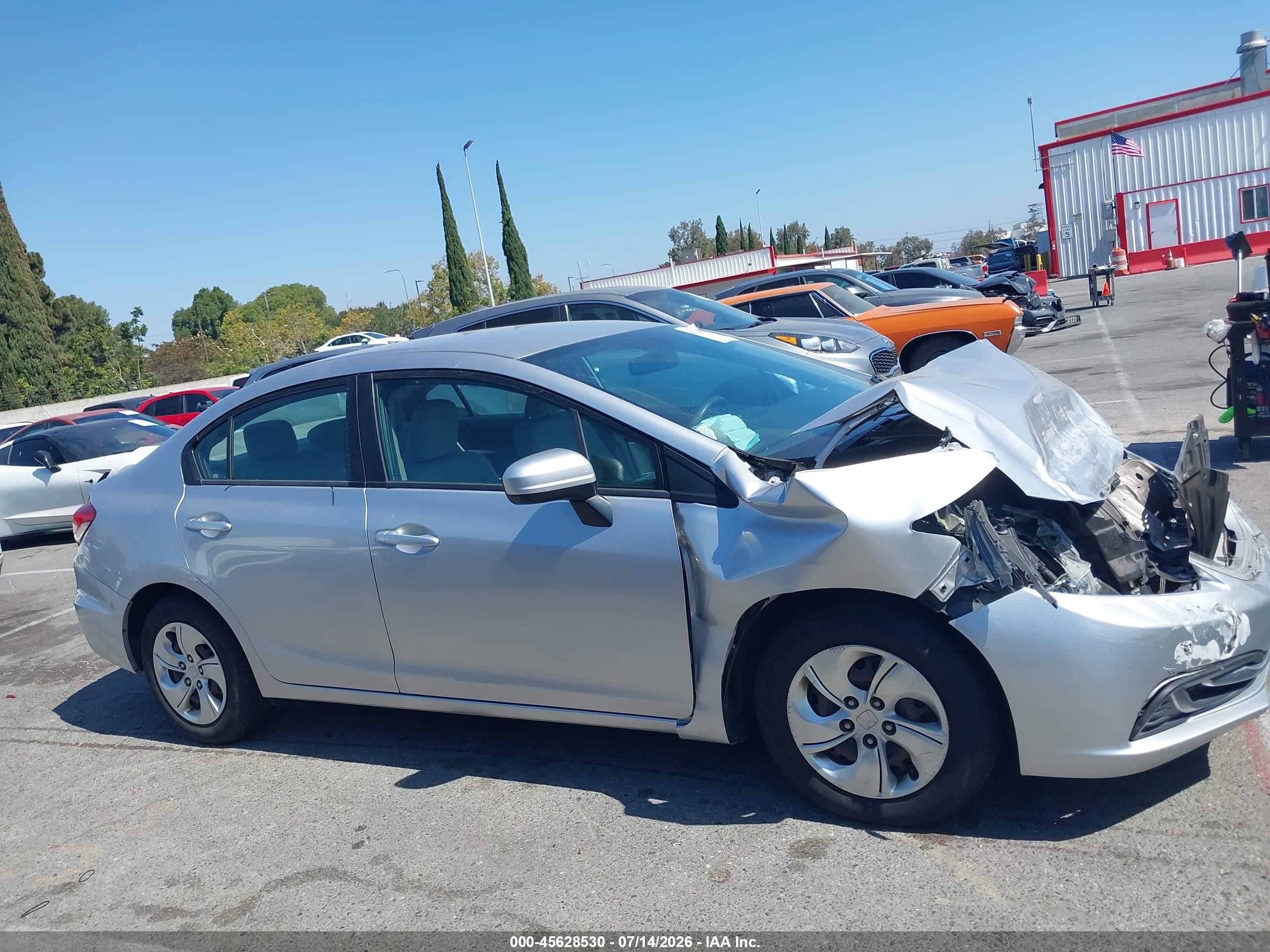 2014 Honda Civic Lx Silver vin: 19XFB2F54EE238046