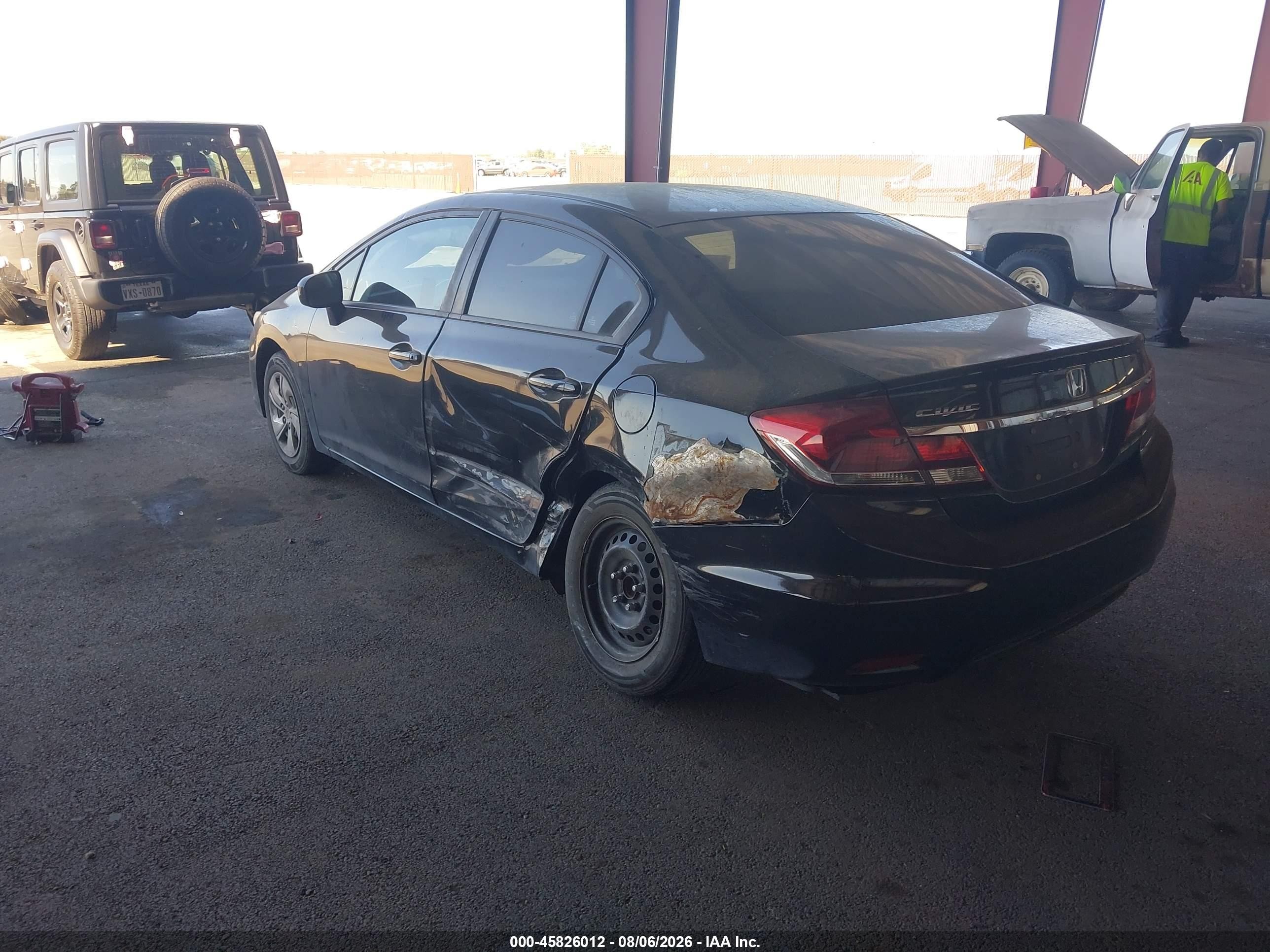 2014 Honda Civic Lx Black vin: 19XFB2F54EE249077