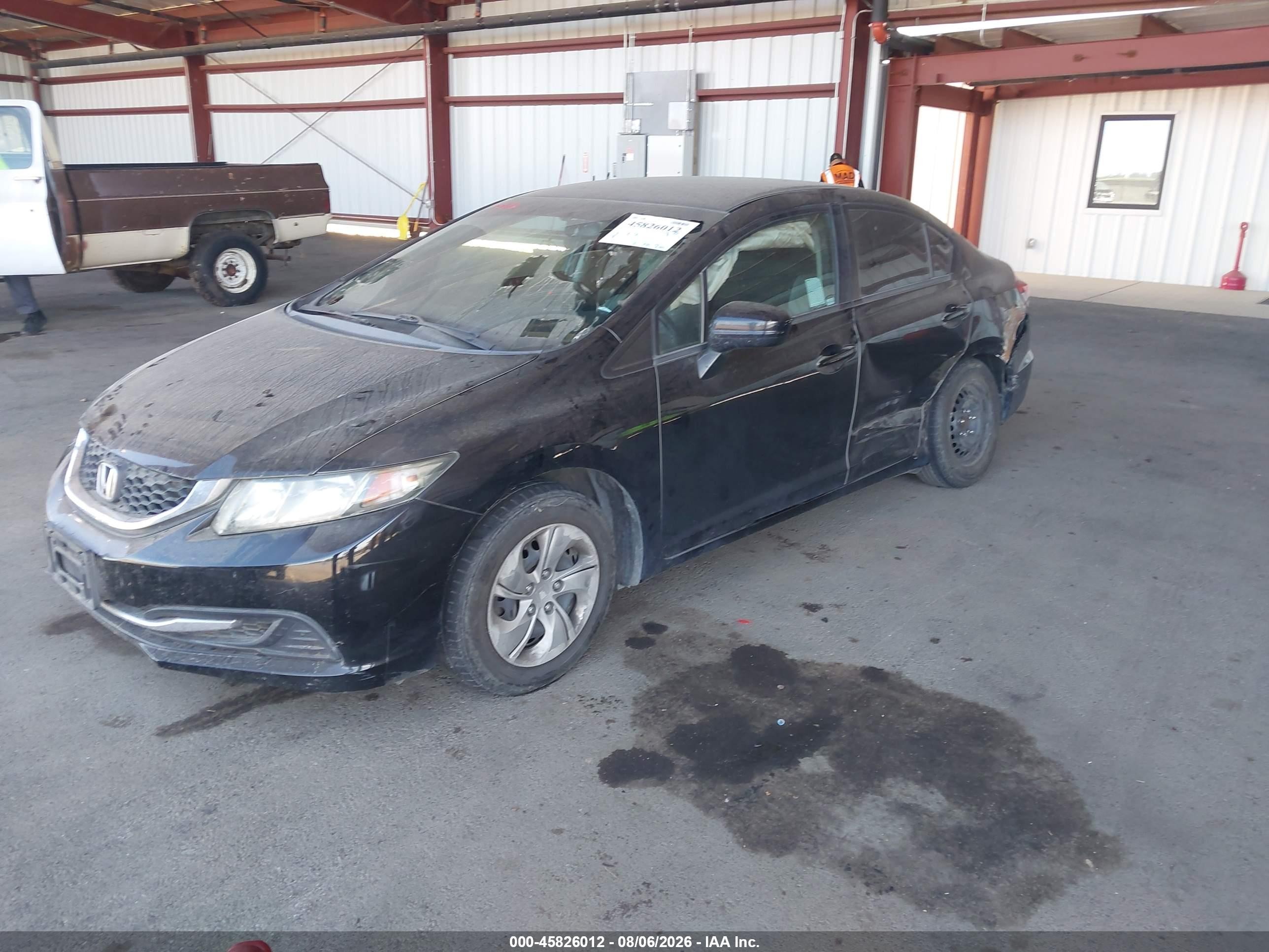 2014 Honda Civic Lx Black vin: 19XFB2F54EE249077