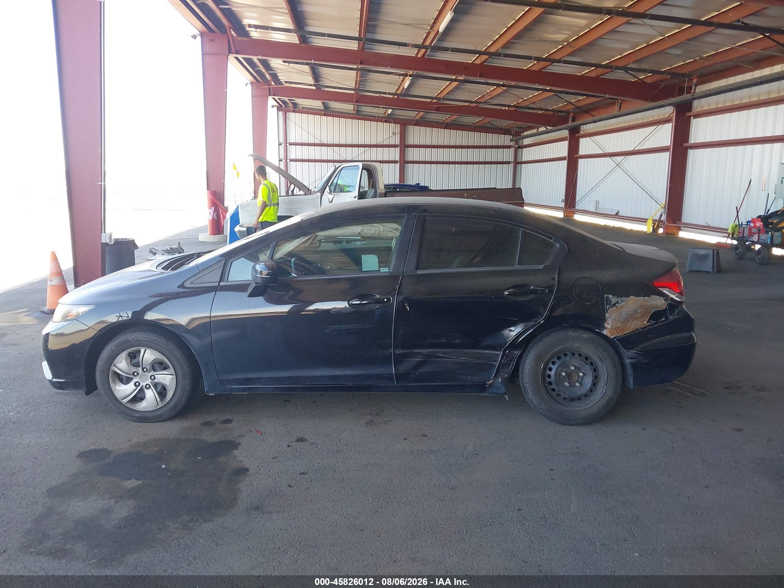 2014 Honda Civic Lx Black vin: 19XFB2F54EE249077
