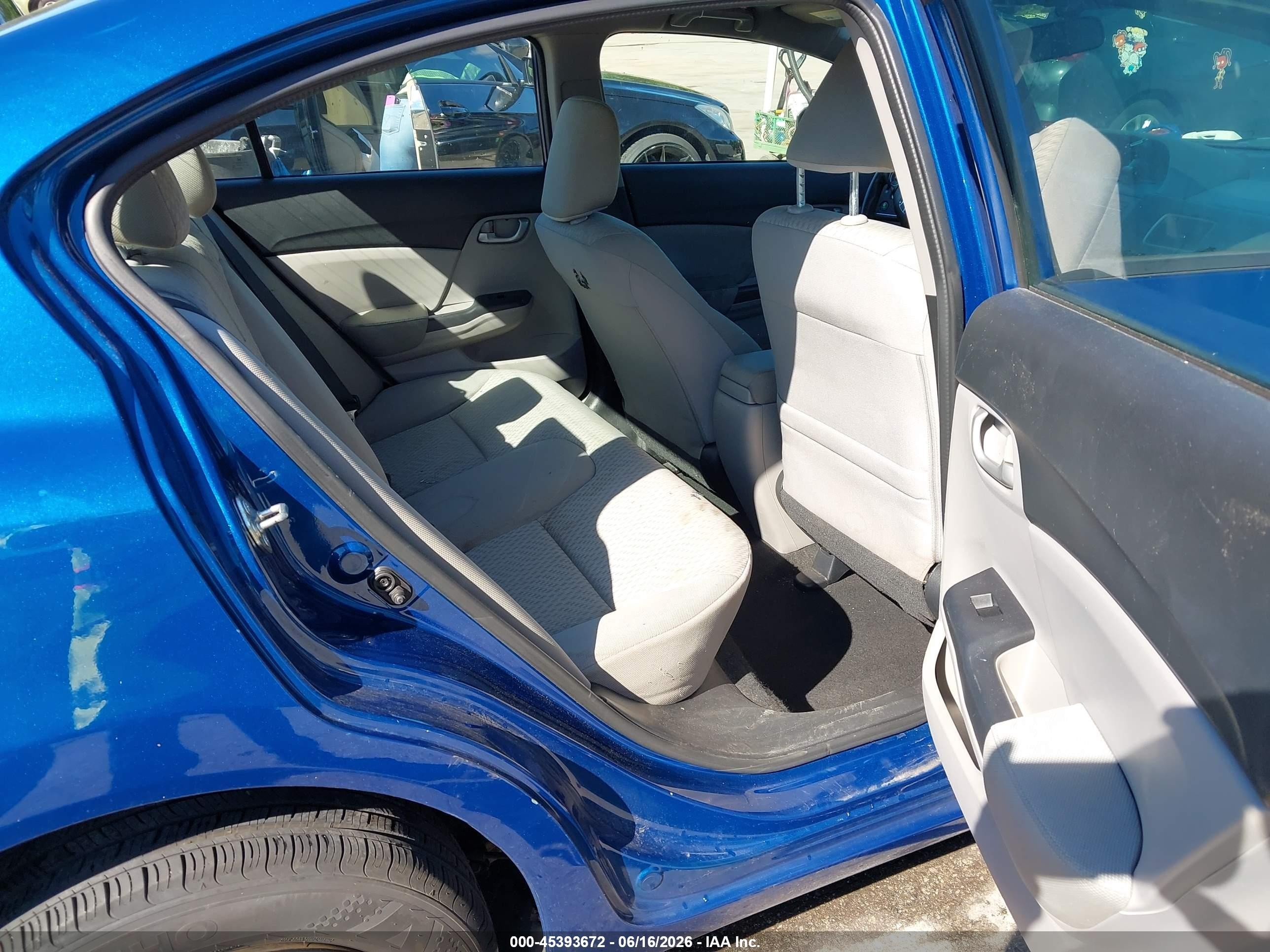 2014 Honda Civic Lx Blue vin: 19XFB2F54EE255607