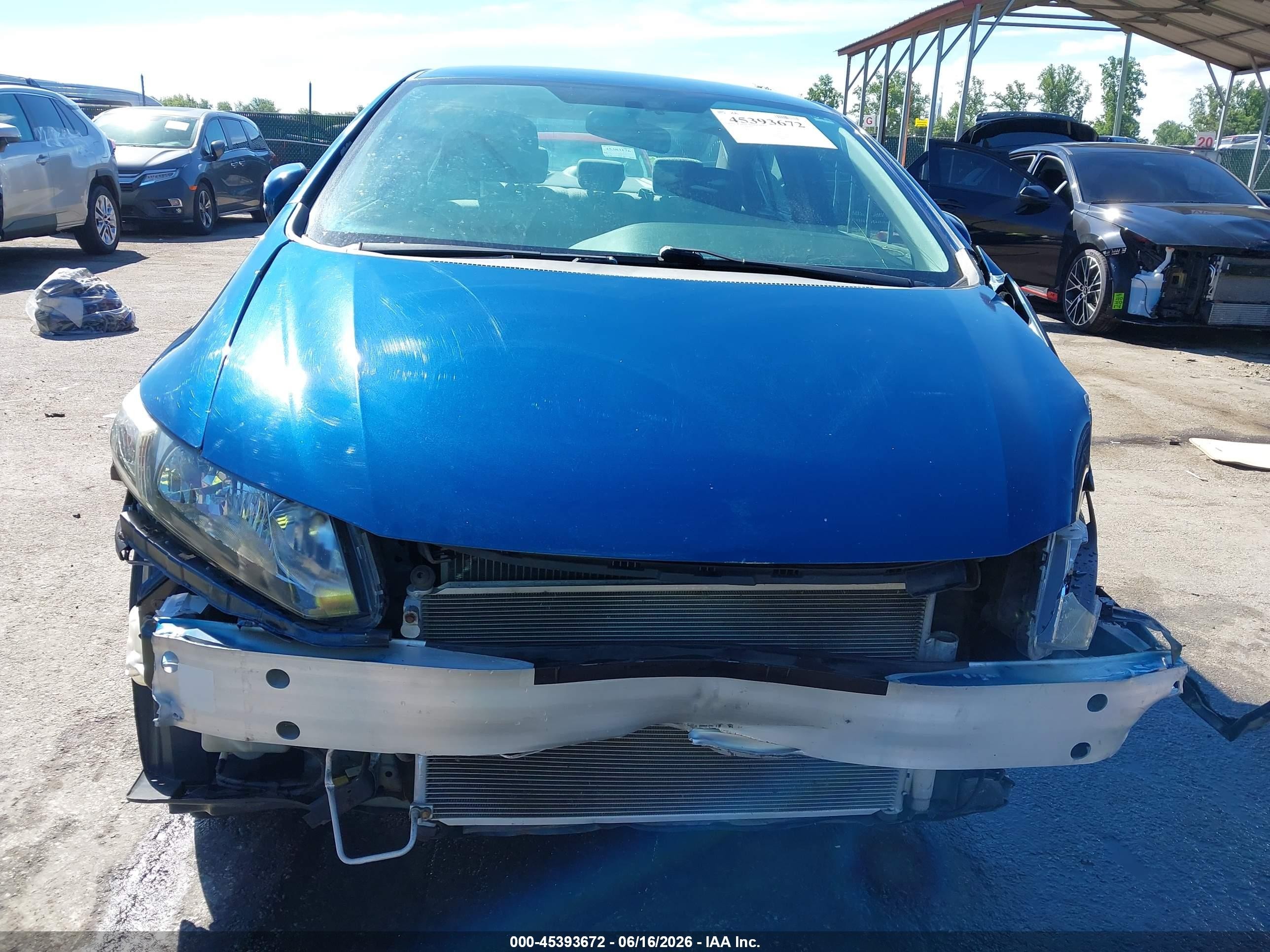 2014 Honda Civic Lx Blue vin: 19XFB2F54EE255607