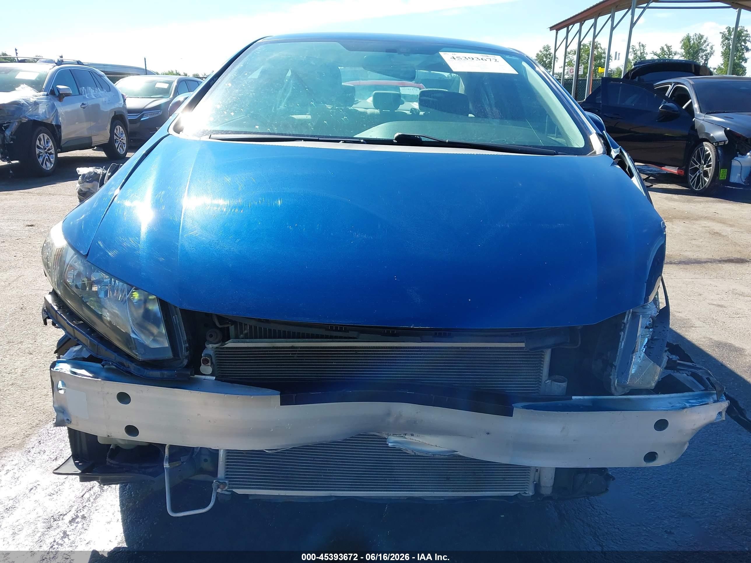 2014 Honda Civic Lx Blue vin: 19XFB2F54EE255607