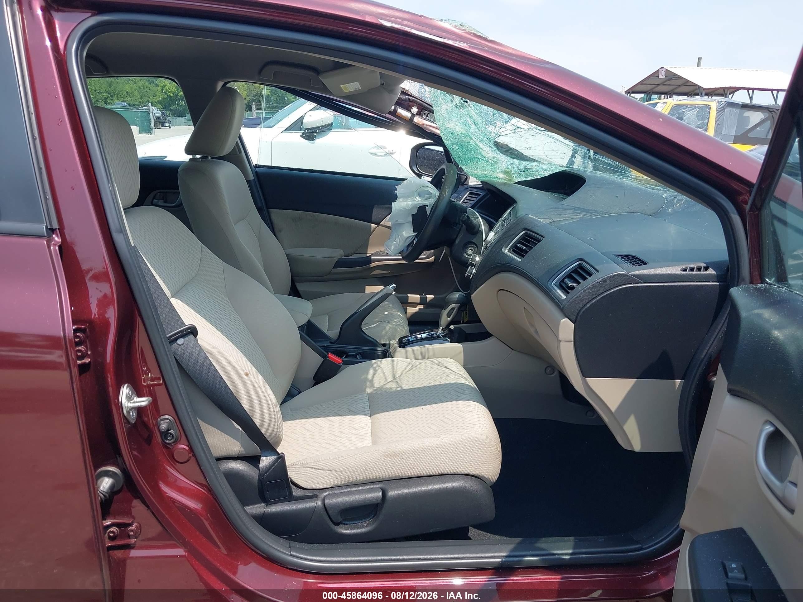 2014 Honda Civic Lx Burgundy vin: 19XFB2F54EE255705