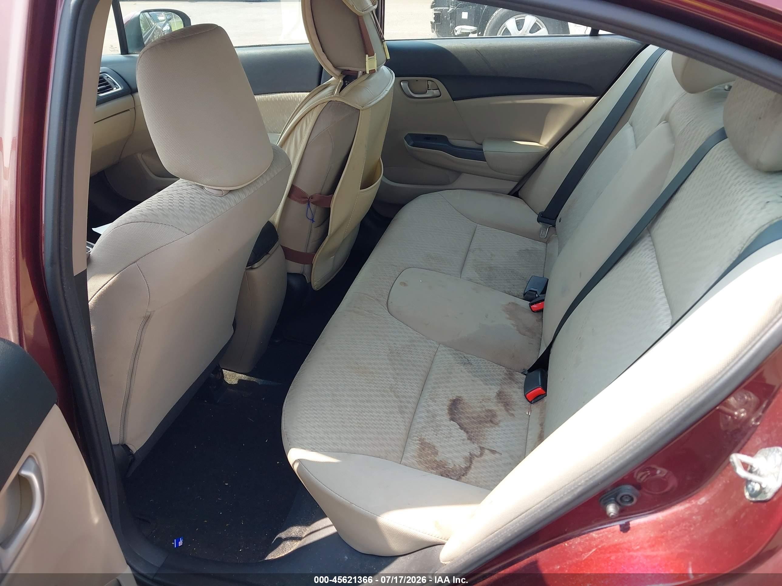 2014 Honda Civic Lx Maroon vin: 19XFB2F54EE268955