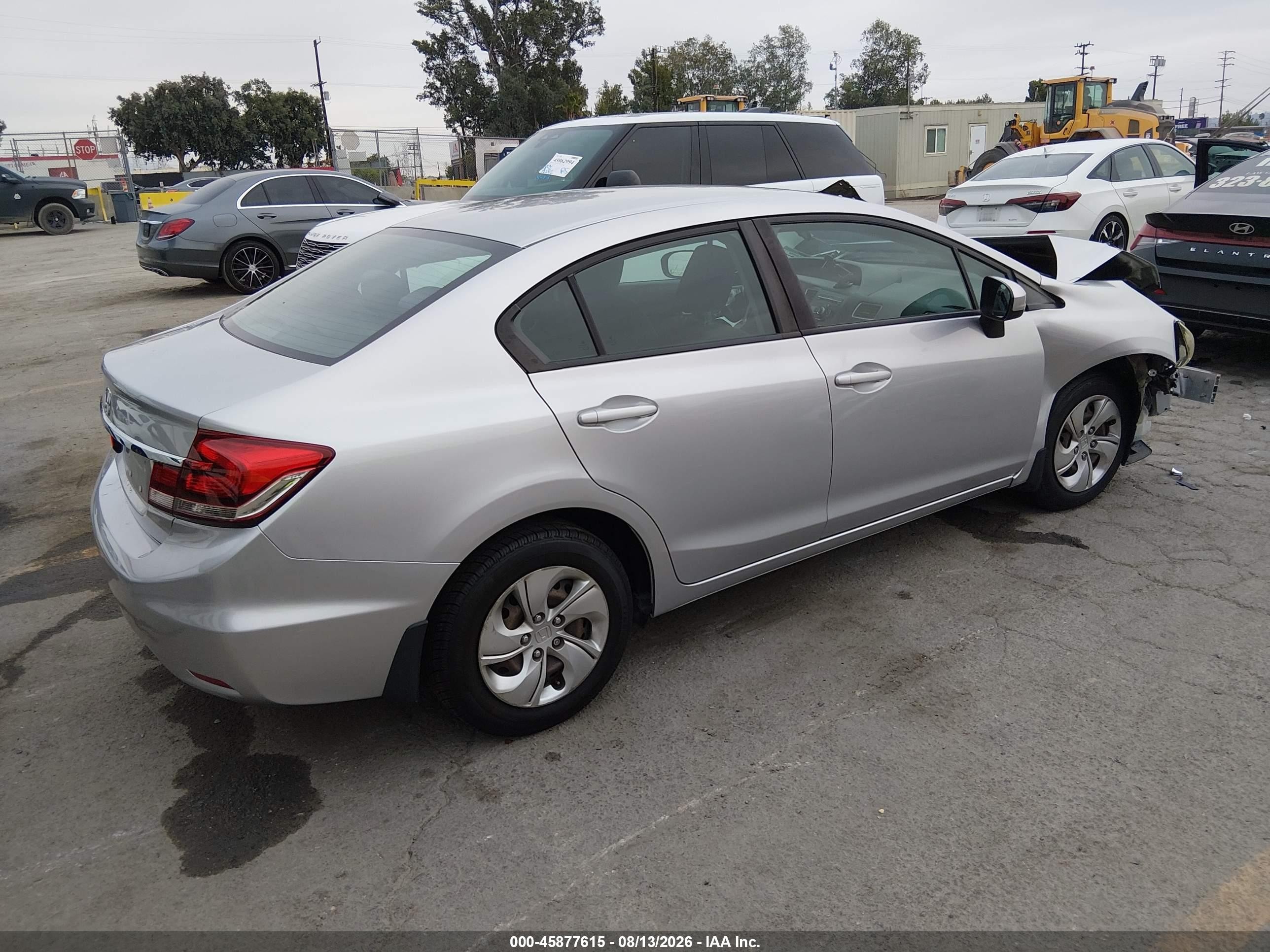 2014 Honda Civic Lx Silver vin: 19XFB2F54EE271600